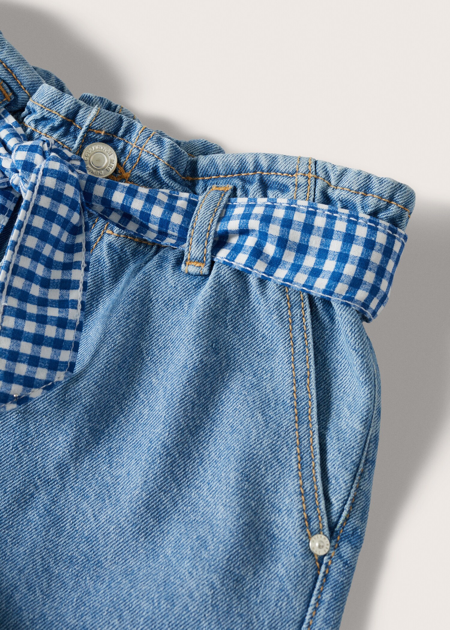 Bowed denim short - Details of the article 8