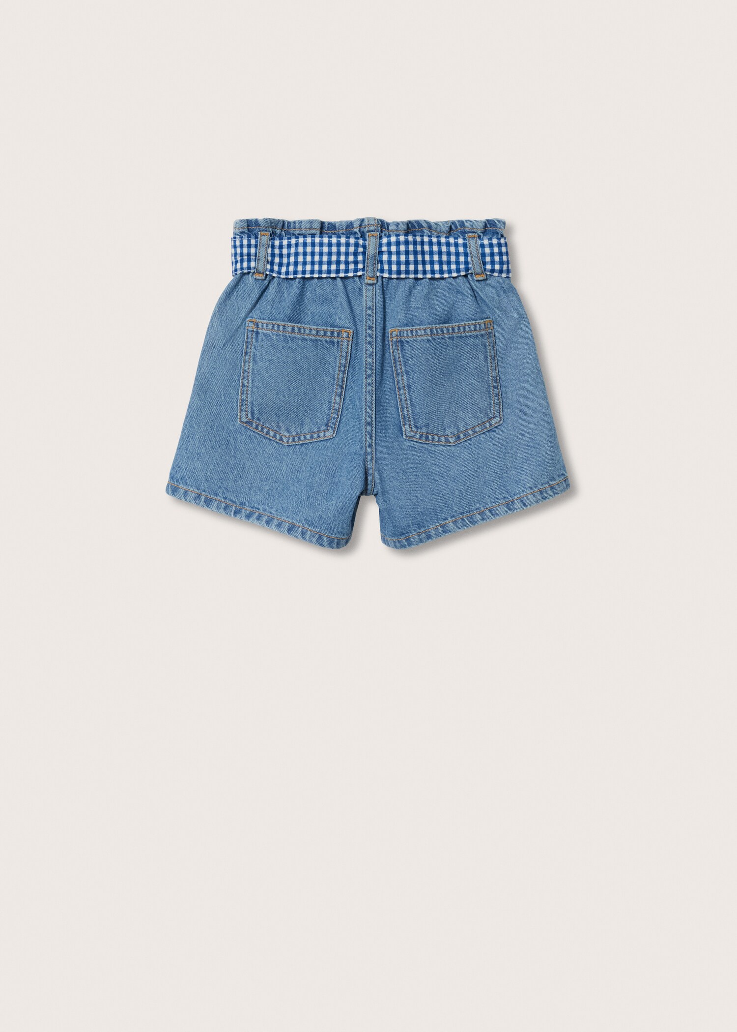 Bowed denim short - Reverse of the article