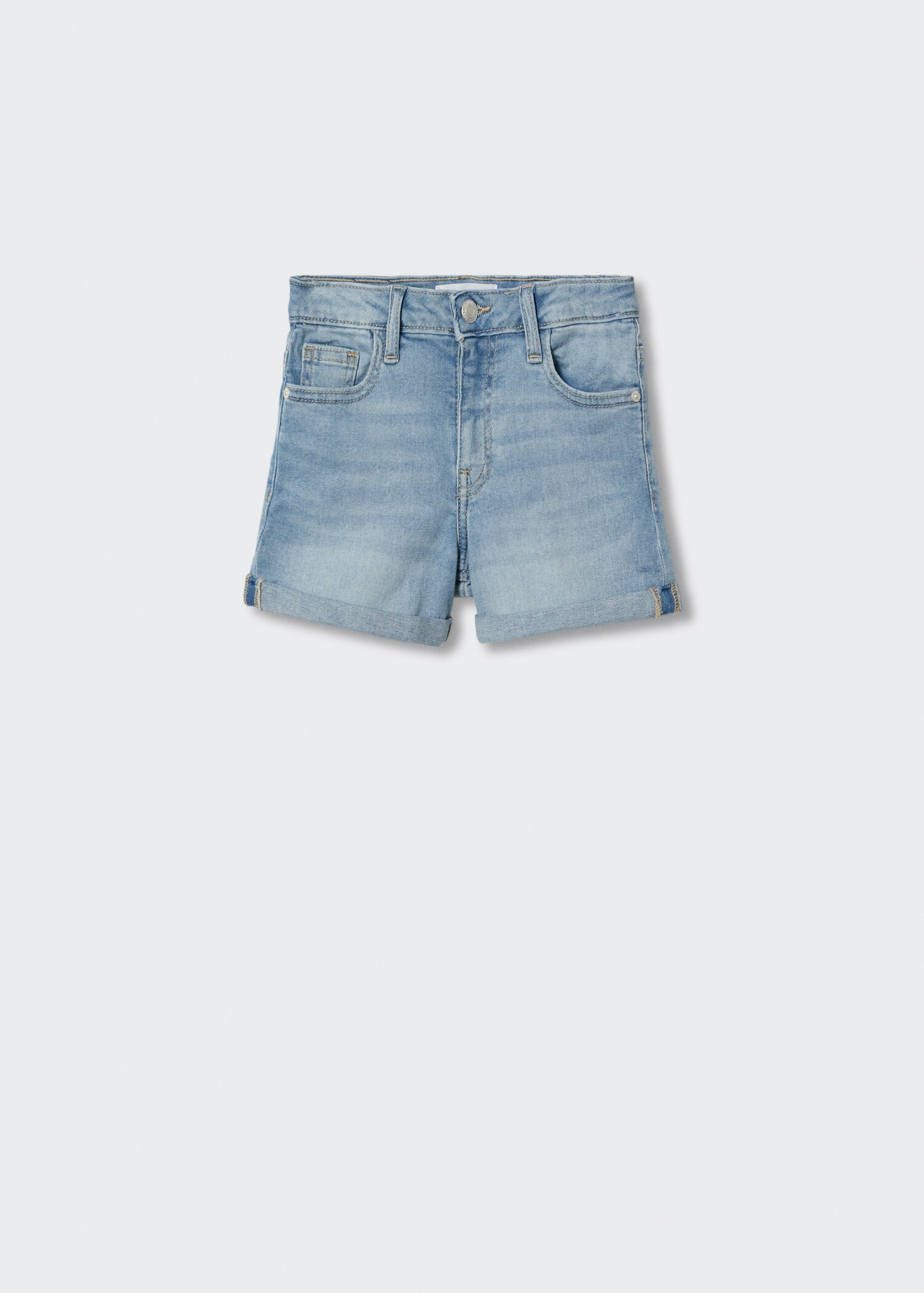 Rolled-up hem denim shorts - Article without model