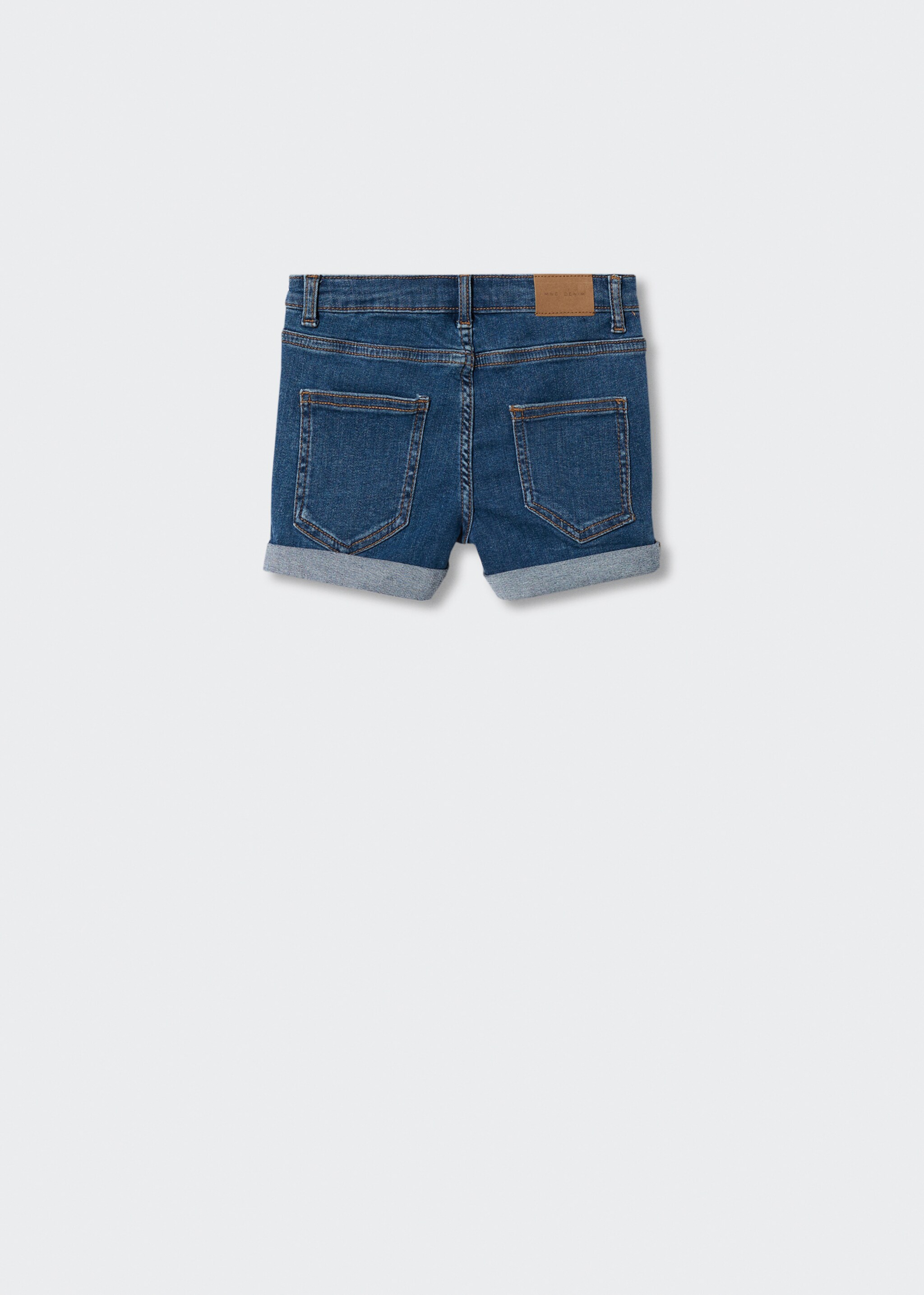 Rolled-up hem denim shorts - Reverse of the article