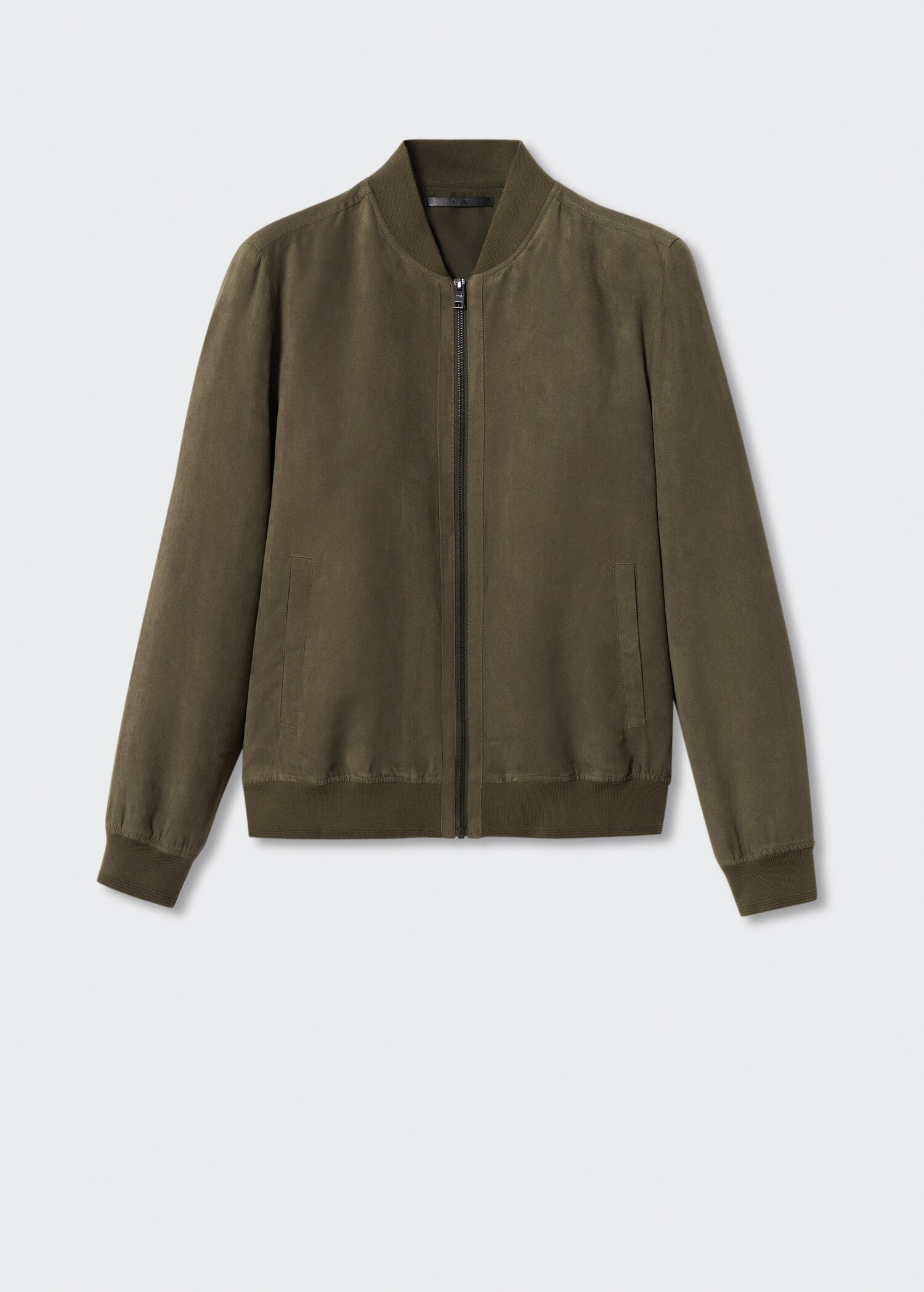 Suede-effect bomber jacket - Article without model