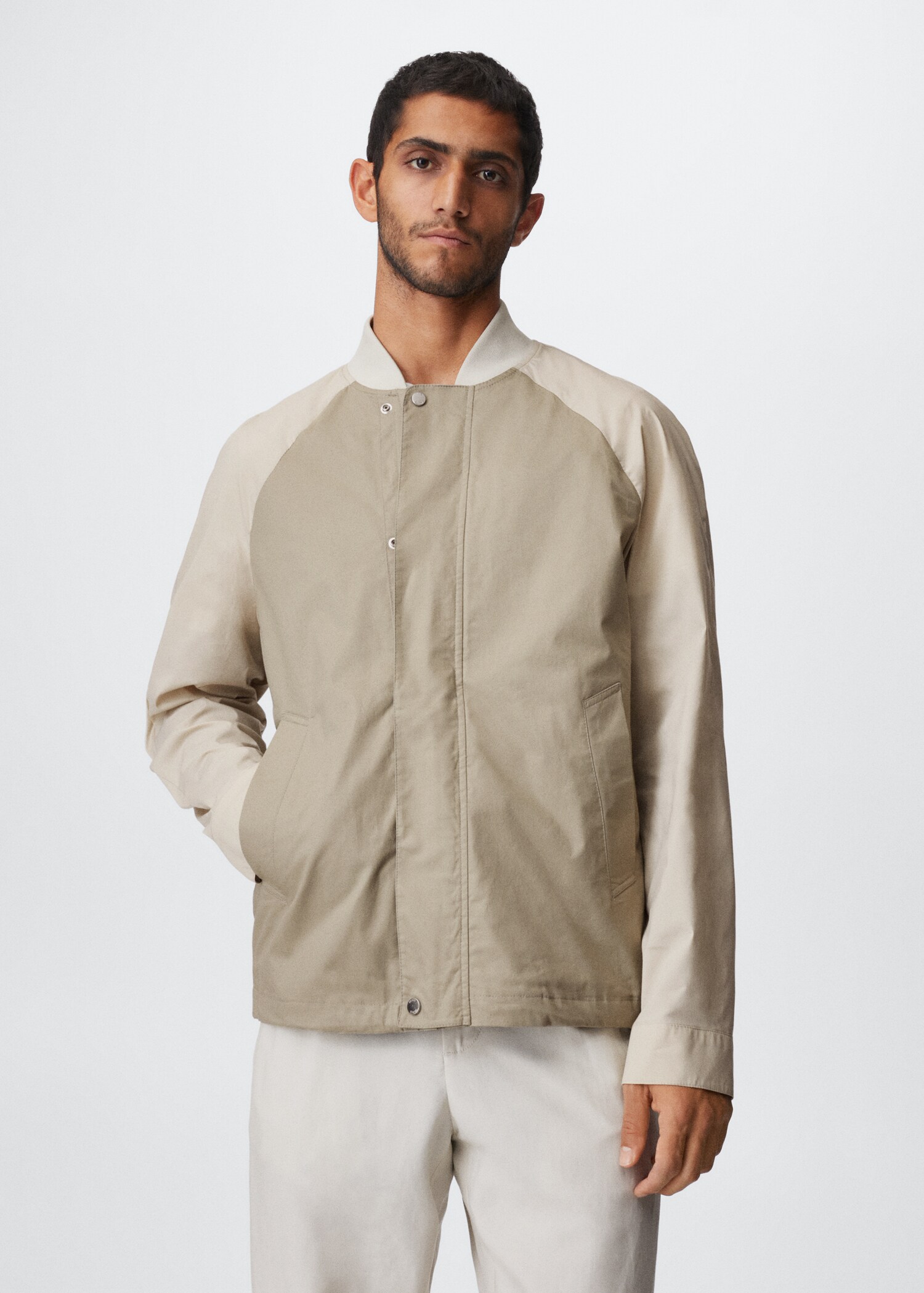 Cotton bomber jacket - Medium plane