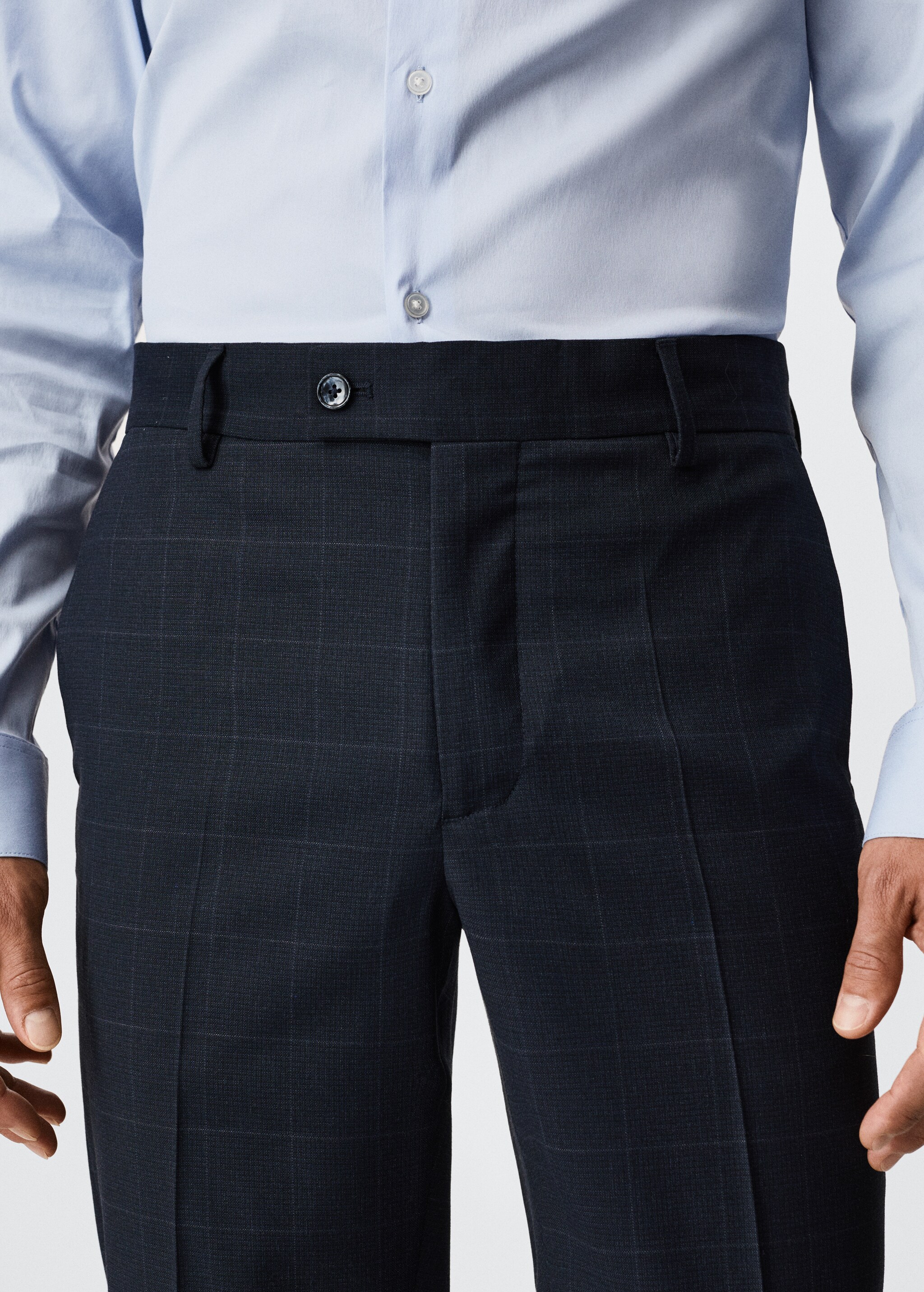 Pantalon de costume slim fit à carreaux - Détail de l'article 1
