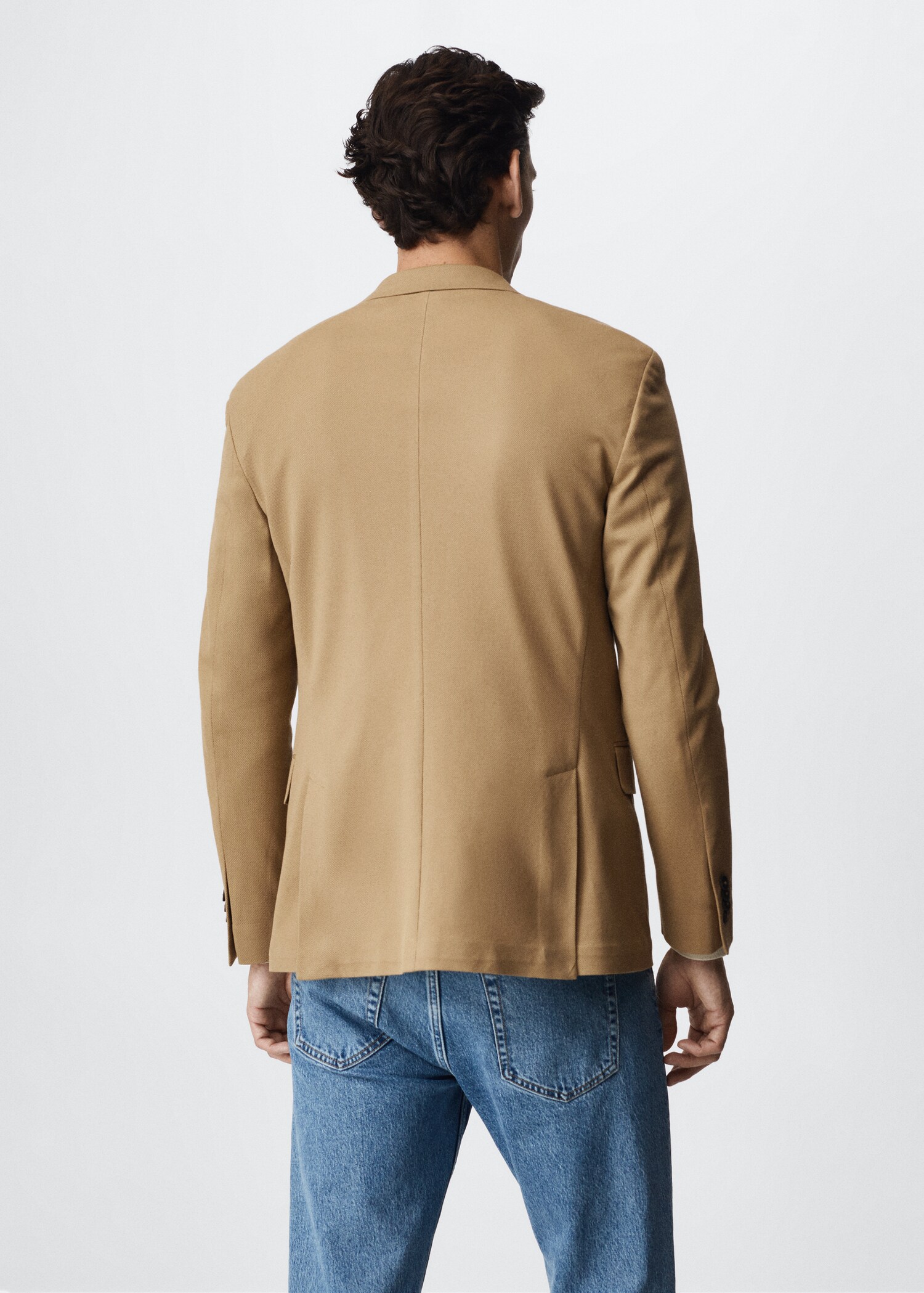 Structured cotton blazer - Reverse of the article