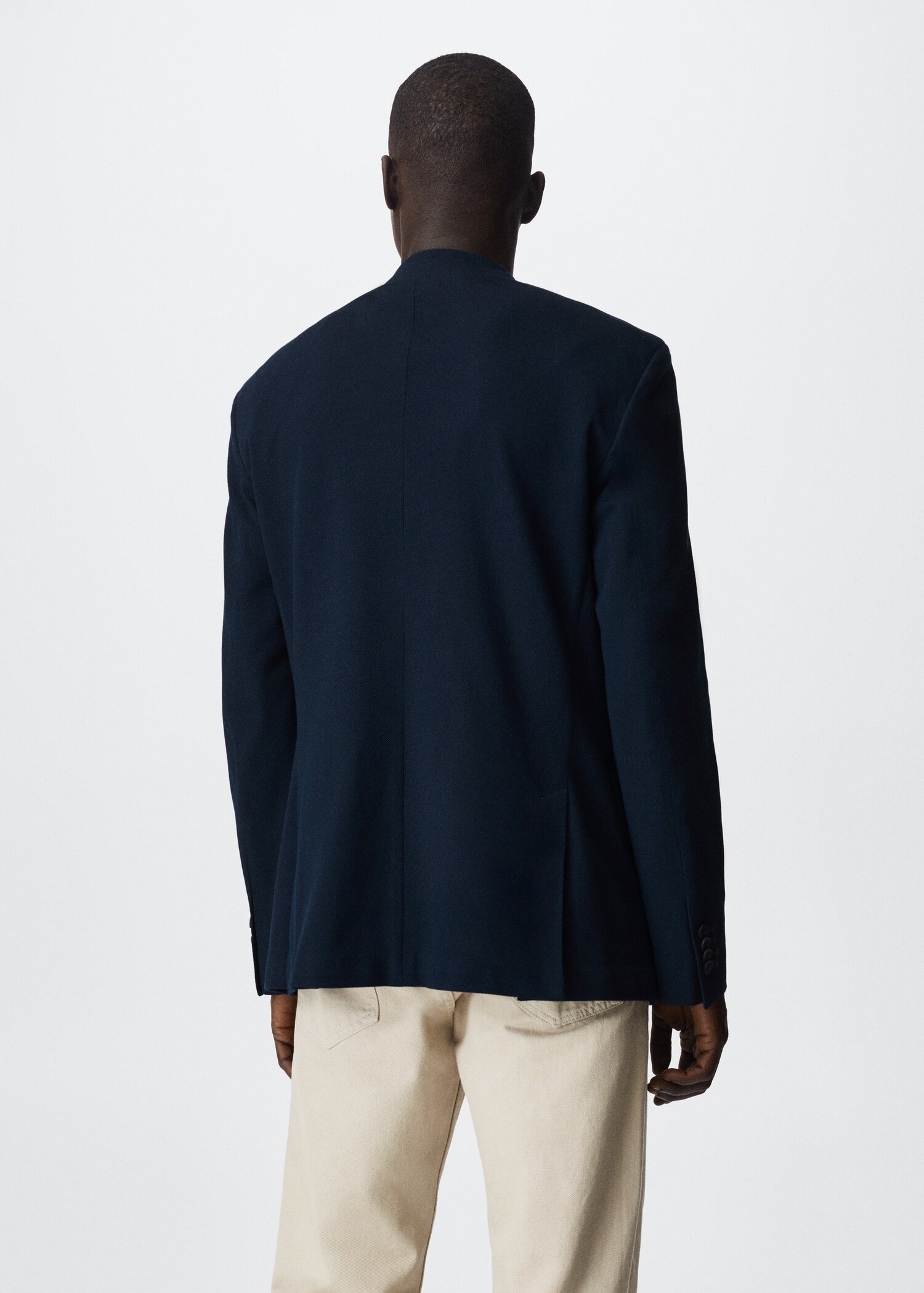 Structured cotton blazer - Reverse of the article
