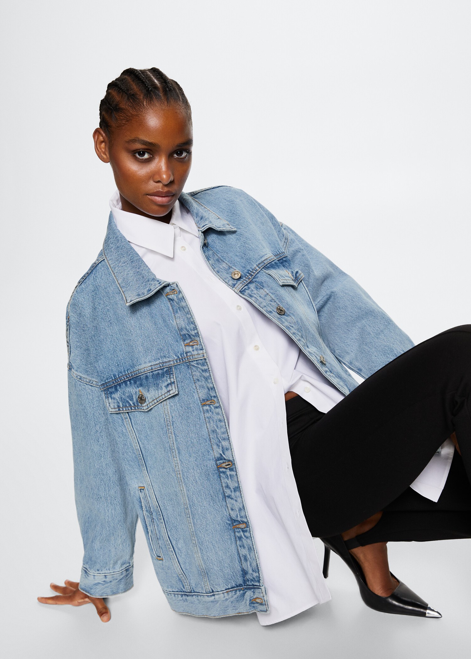 Oversize denim jacket - Details of the article 2