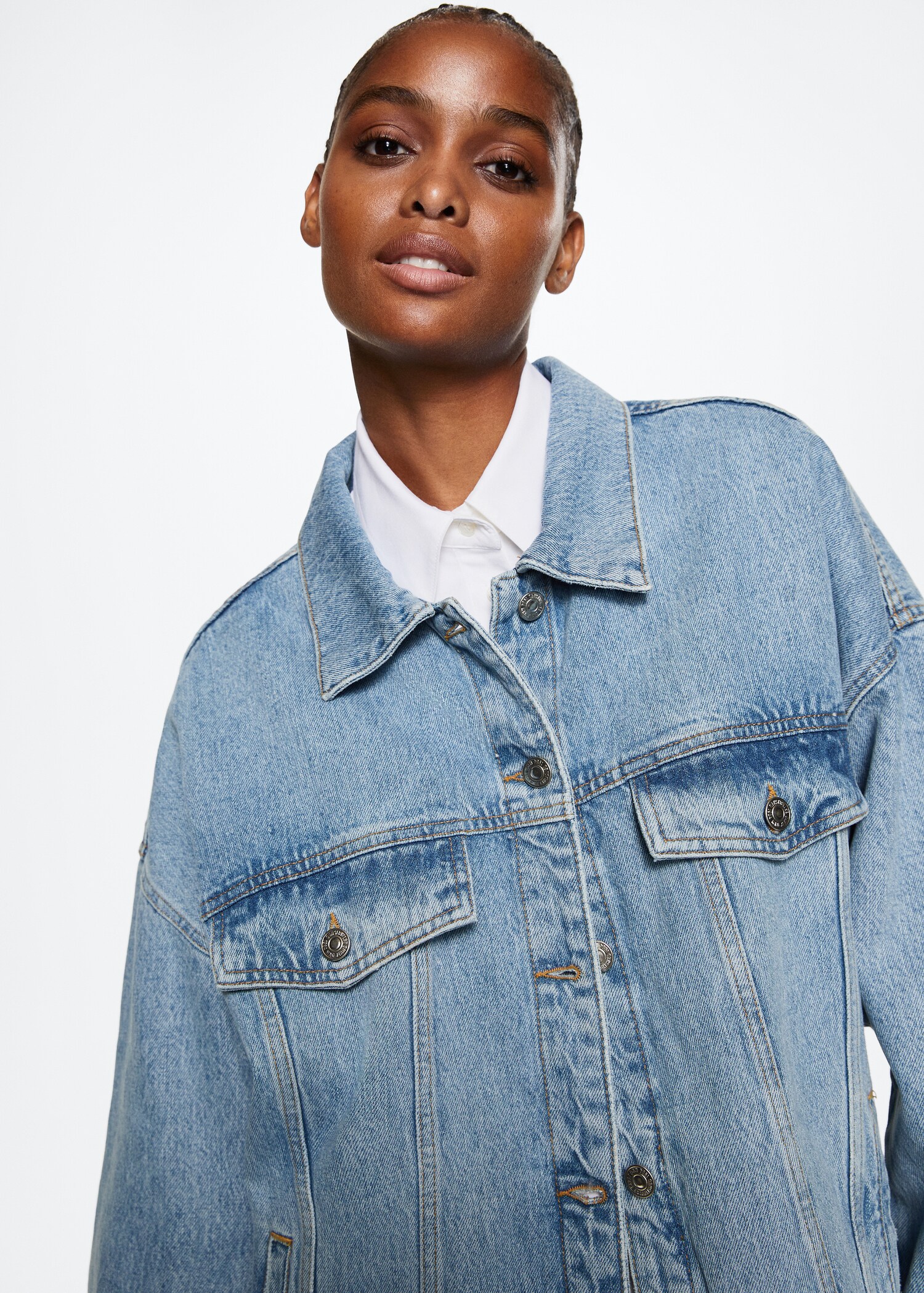 Oversize denim jacket - Details of the article 4