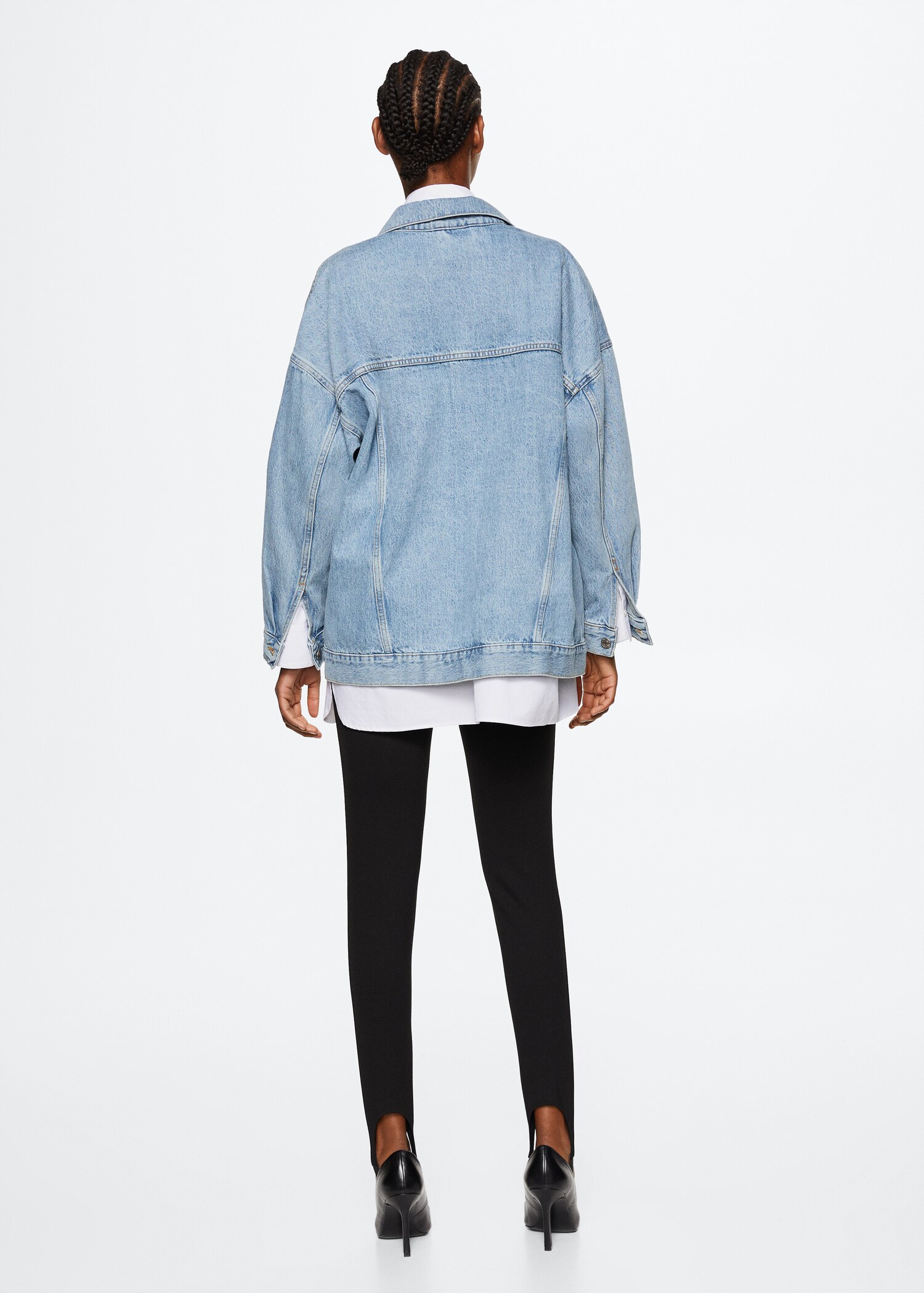 Oversize denim jacket - Reverse of the article
