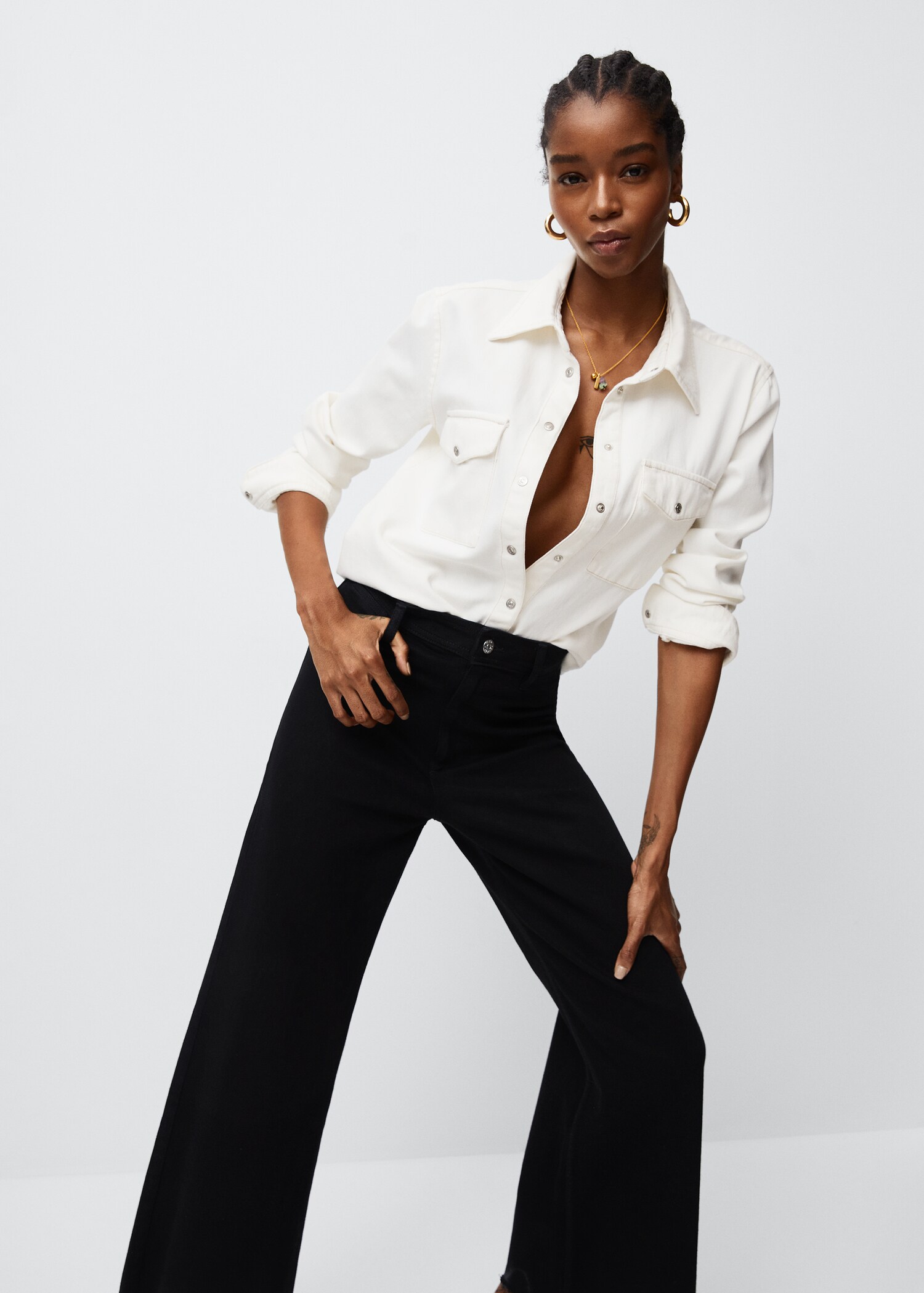 Jupe-culotte jean taille haute - Détail de l'article 1