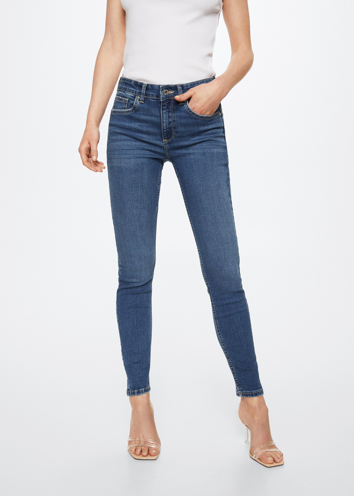 Jeans skinny push-up - Plano medio