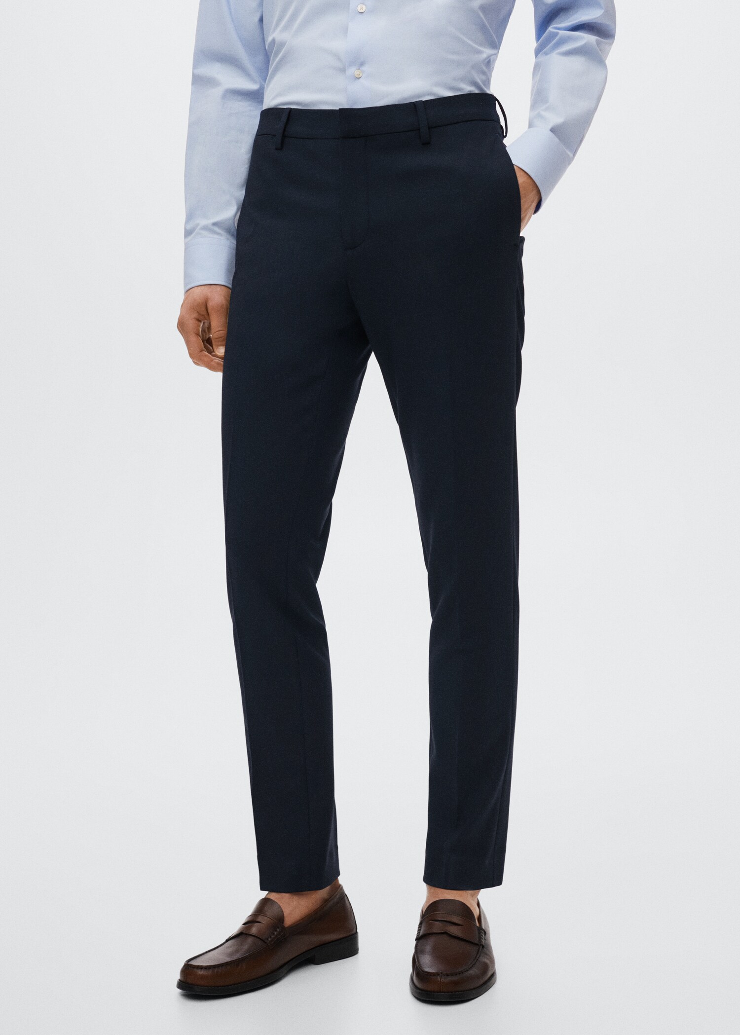 Super Slim Fit-Anzughose - Mittlere Ansicht