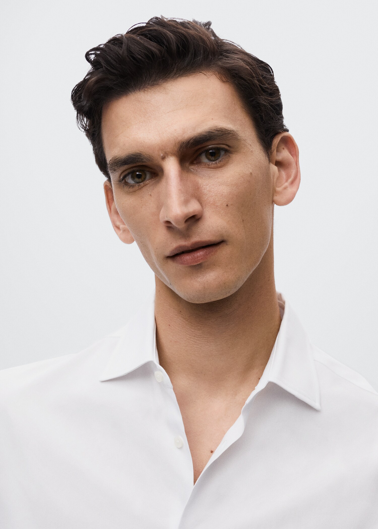 Slim fit cotton suit shirt - Details of the article 1