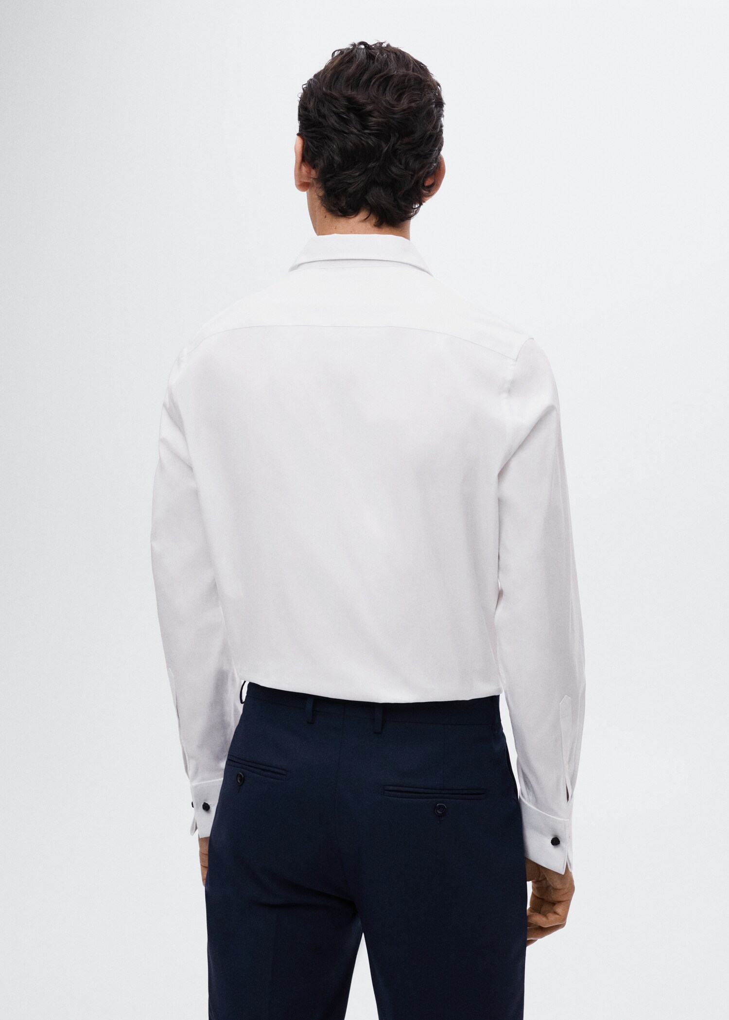Slim fit cotton suit shirt - Reverse of the article