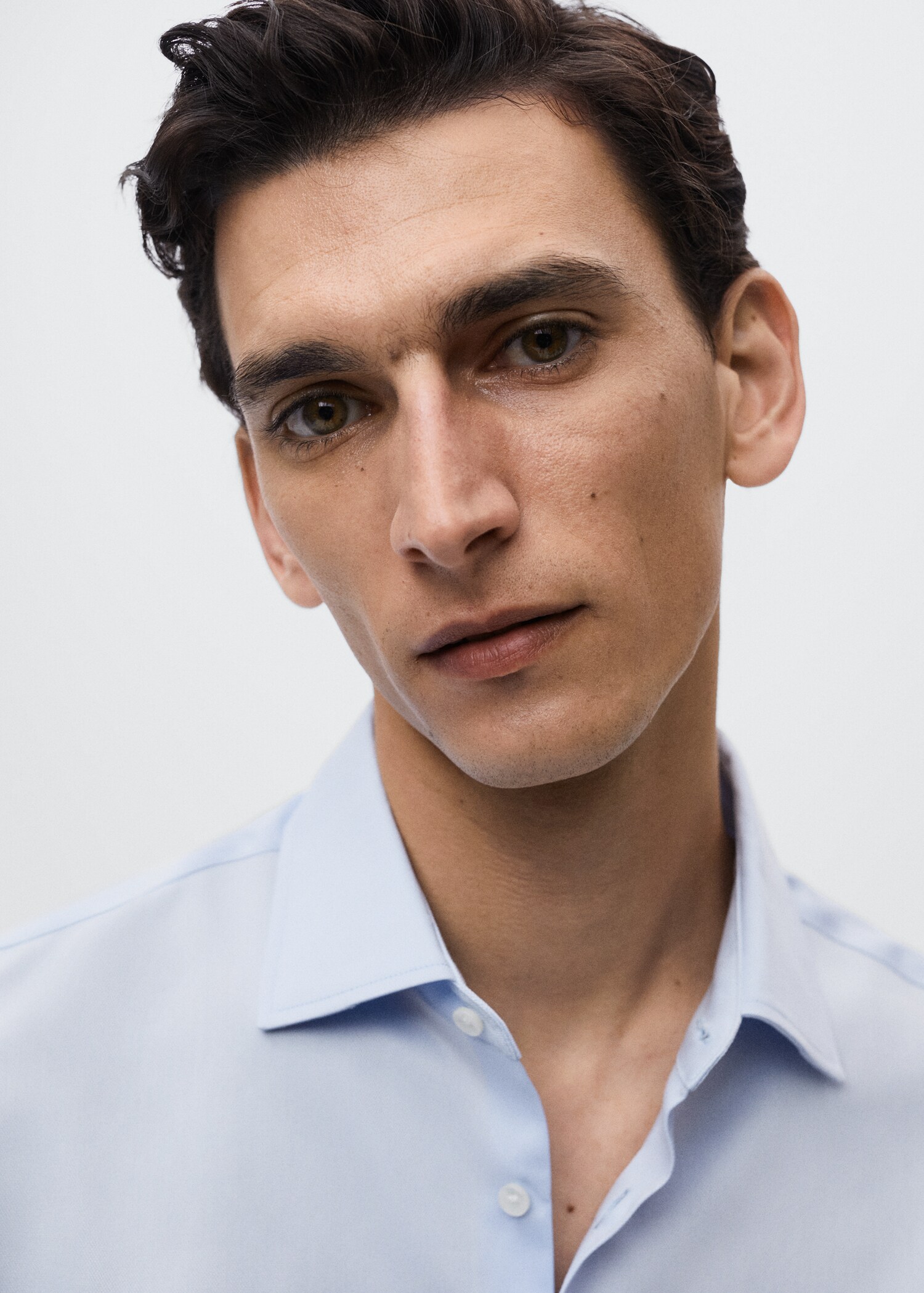 Slim fit cotton suit shirt - Details of the article 2