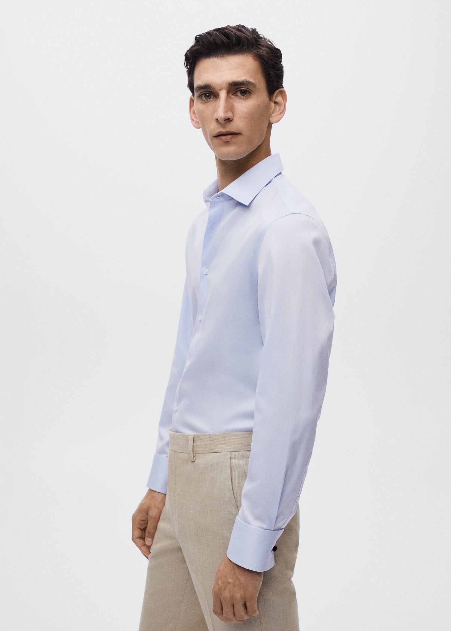Slim fit cotton suit shirt - Details of the article 3