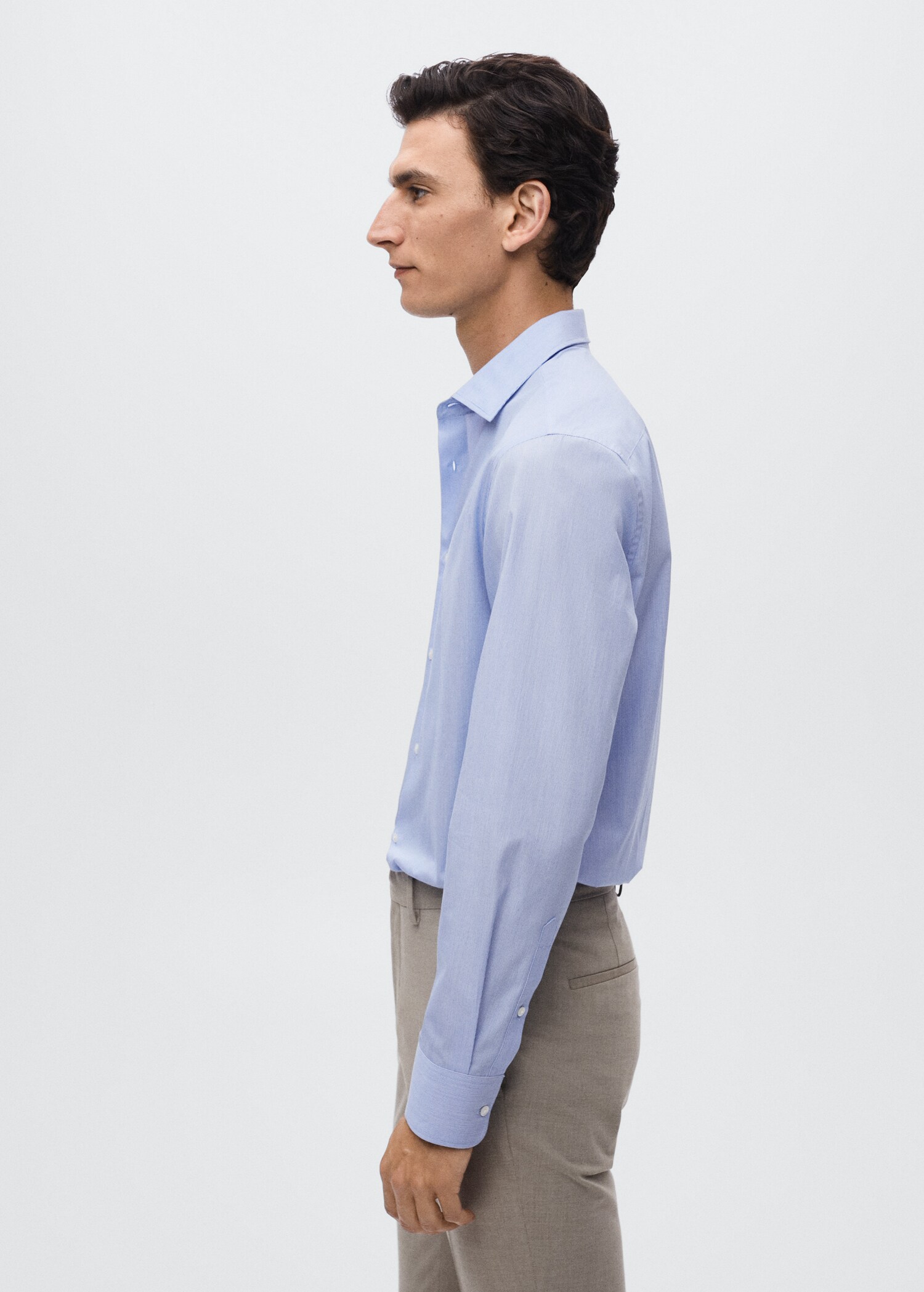 Slim fit thousand striped suit shirt - Details of the article 2