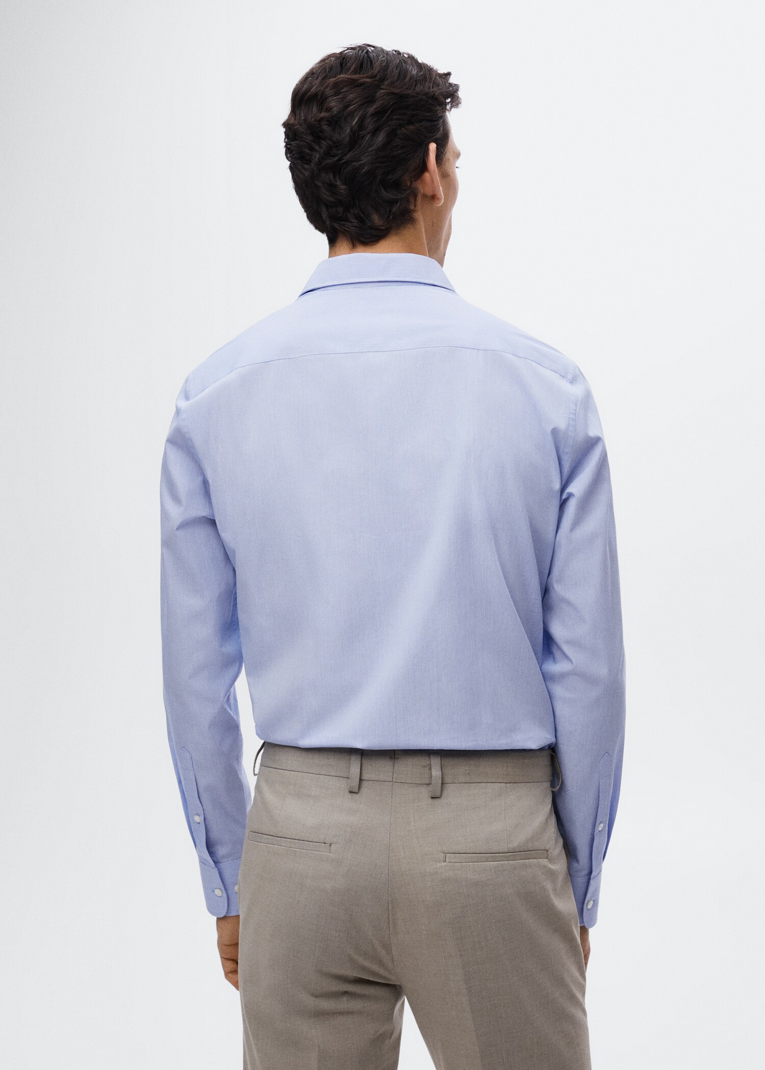 Slim fit thousand striped suit shirt - Reverse of the article