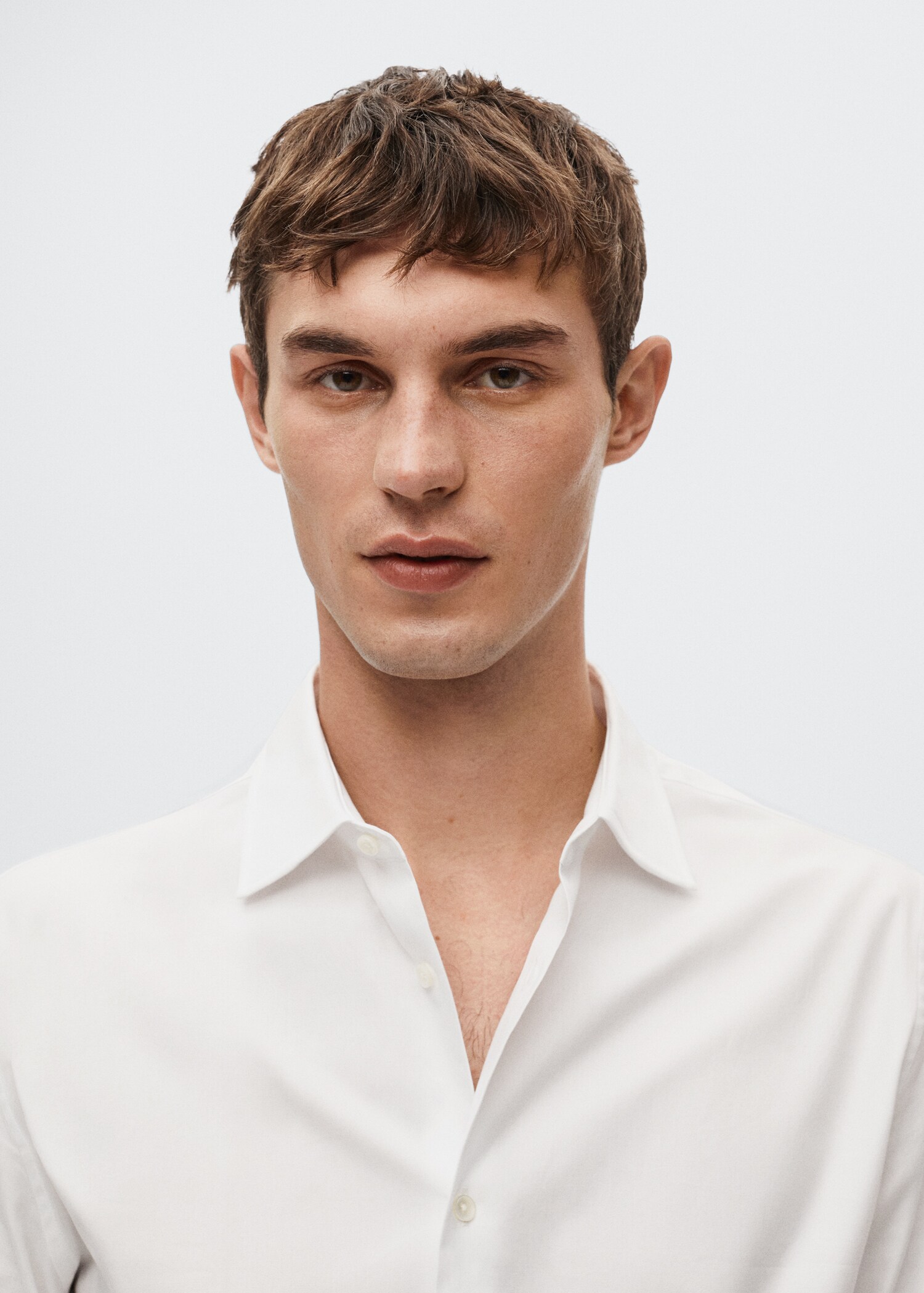 Slim fit cotton suit shirt - Details of the article 1