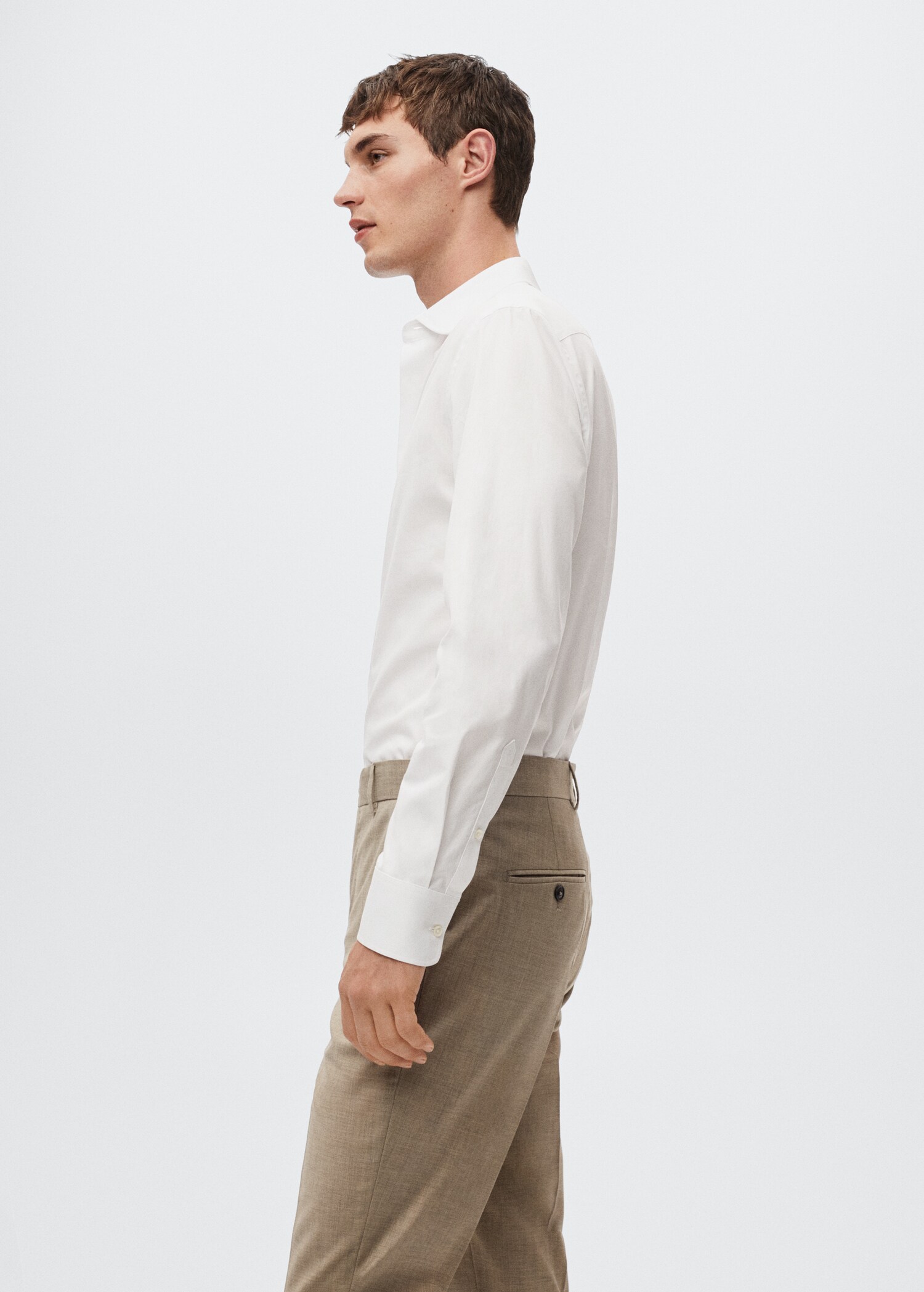 Slim fit cotton suit shirt - Details of the article 2