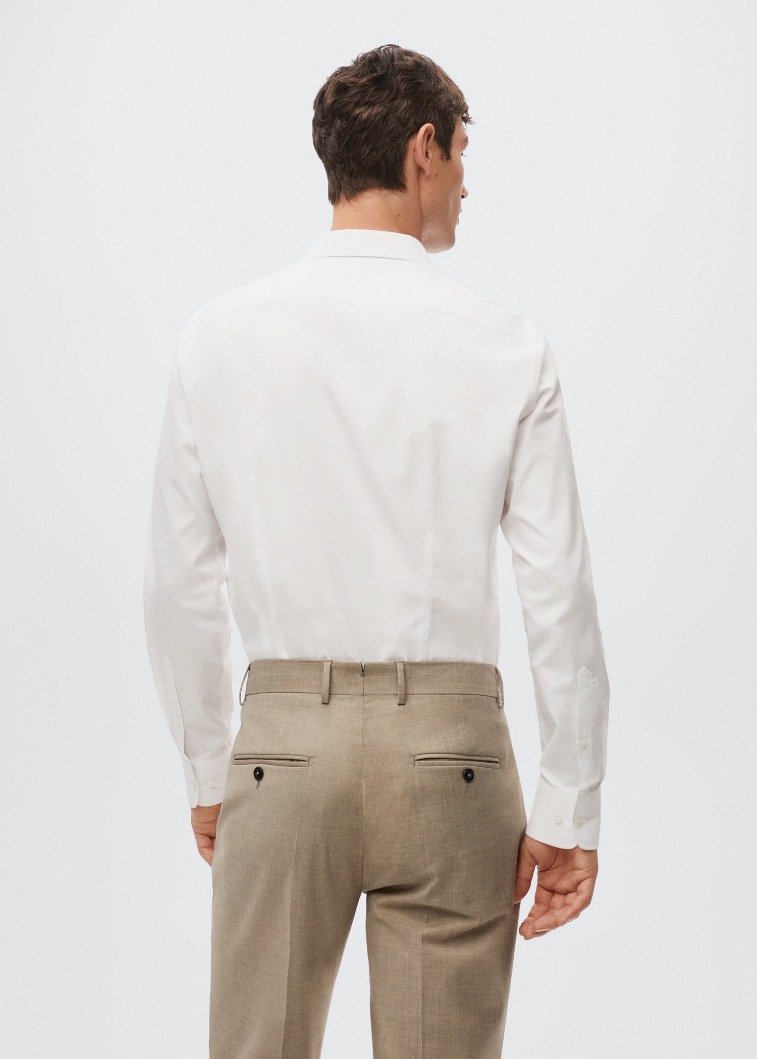 Slim fit cotton suit shirt - Reverse of the article