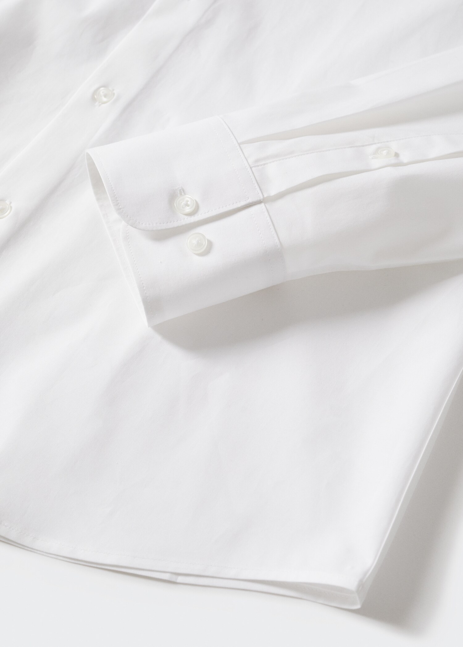Slim fit stretch cotton suit shirt - Details of the article 7