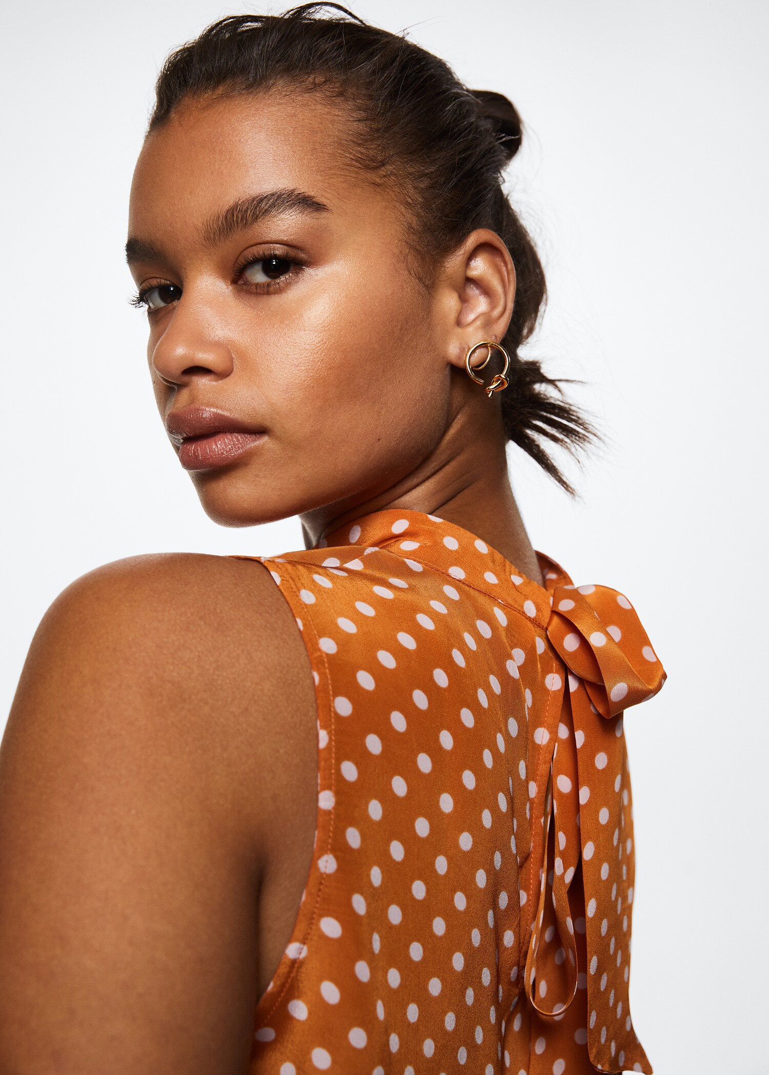 Satin print blouse - Details of the article 3