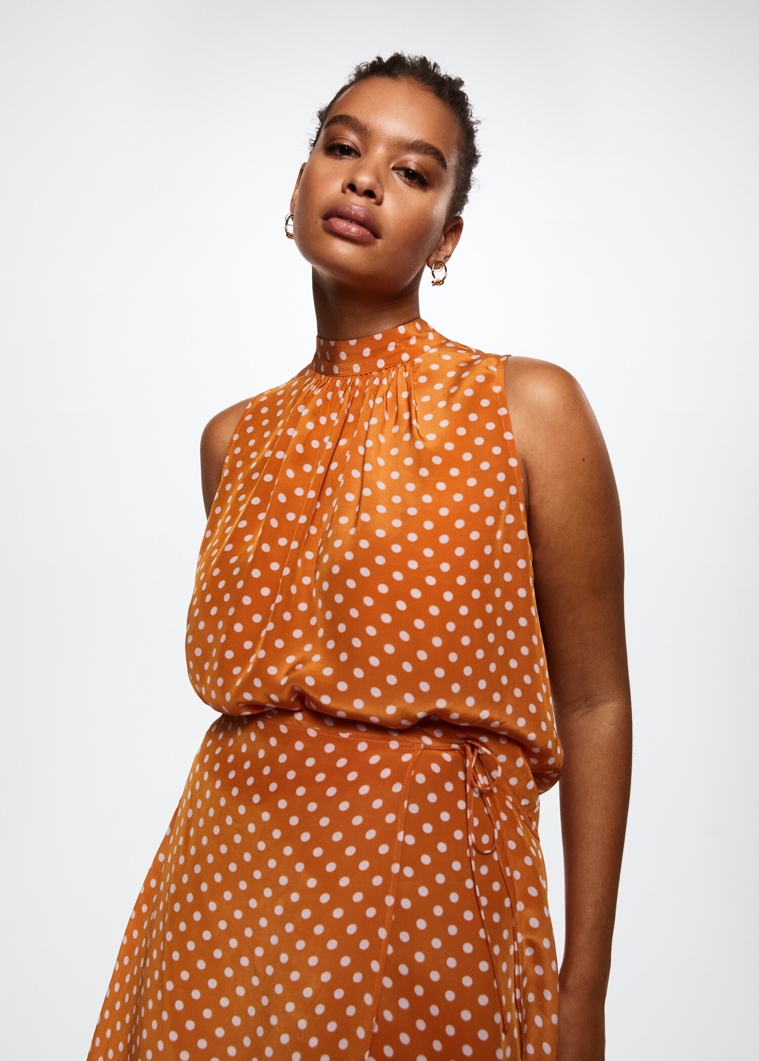Satin print blouse - Details of the article 5