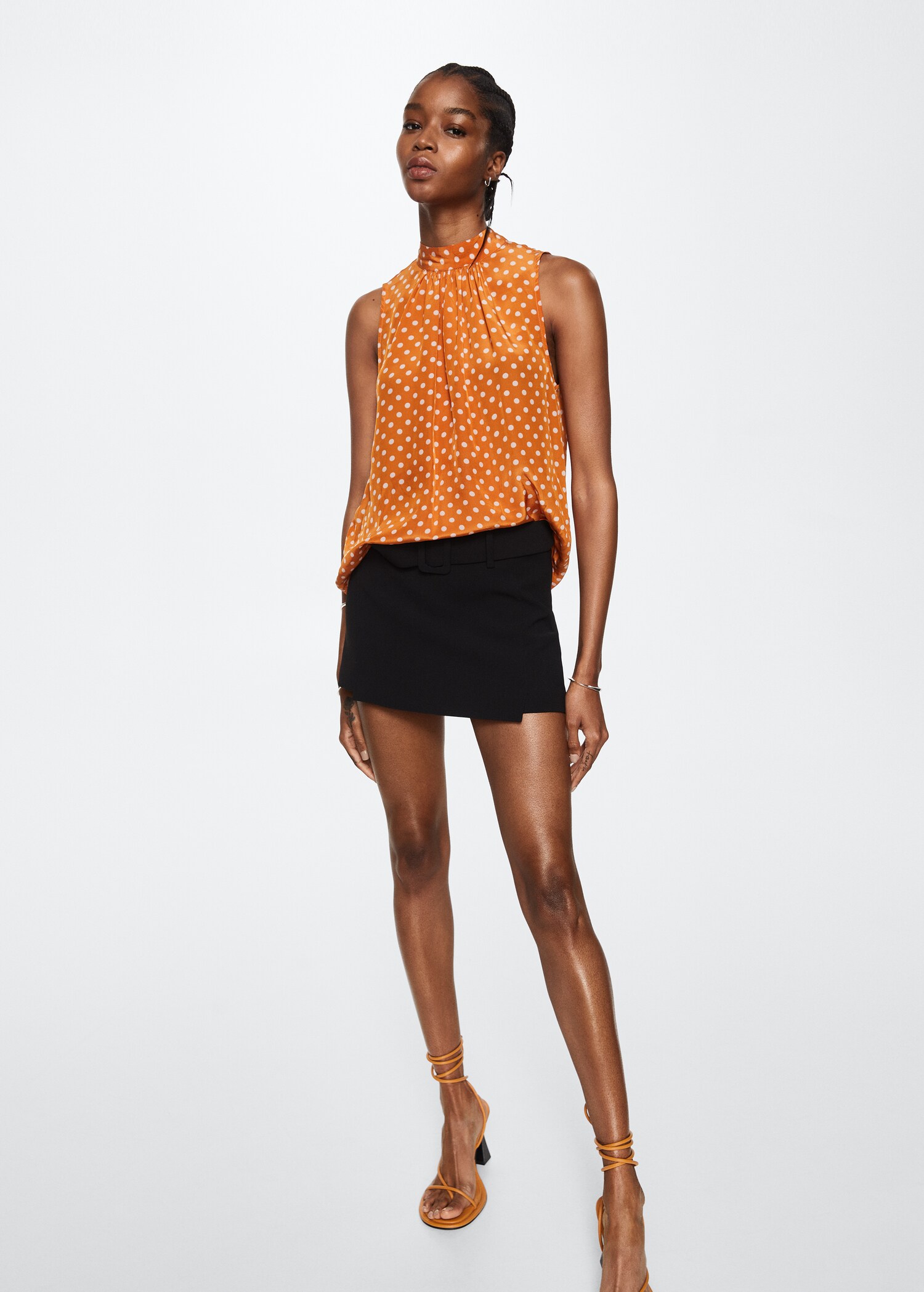 Satin print blouse - Details of the article 6