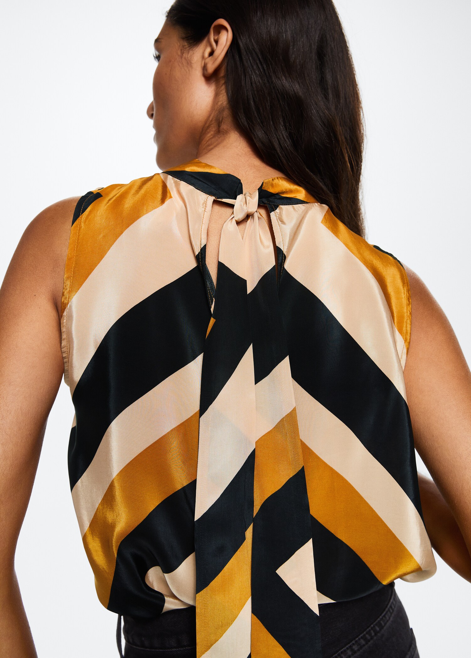 Satin print blouse - Details of the article 1