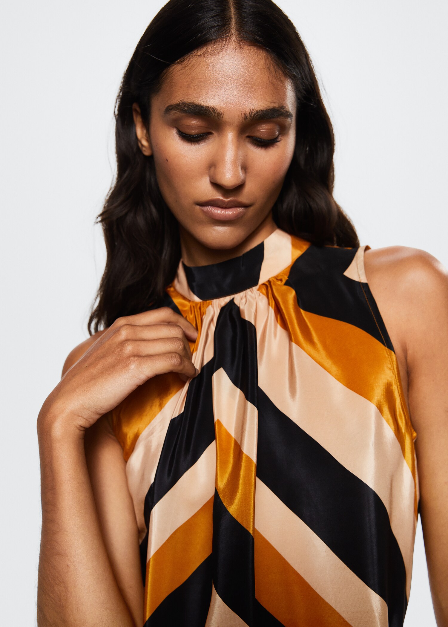 Satin print blouse - Details of the article 2