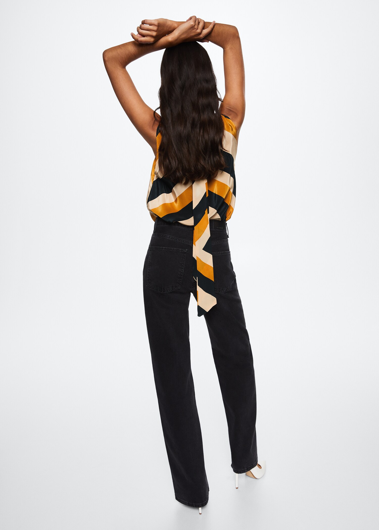 Satin print blouse - Reverse of the article