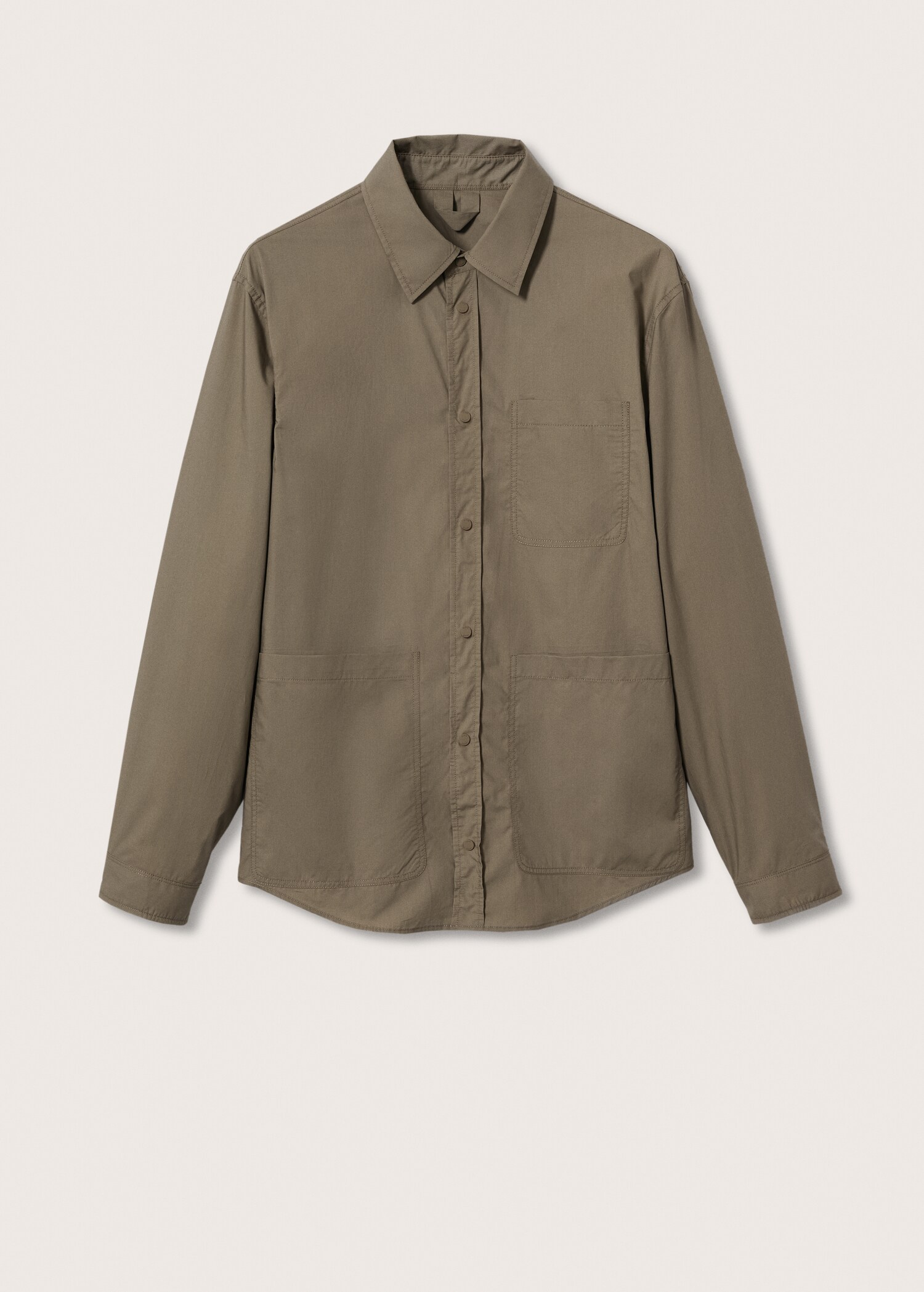 Chest-pocket cotton overshirt - Article without model