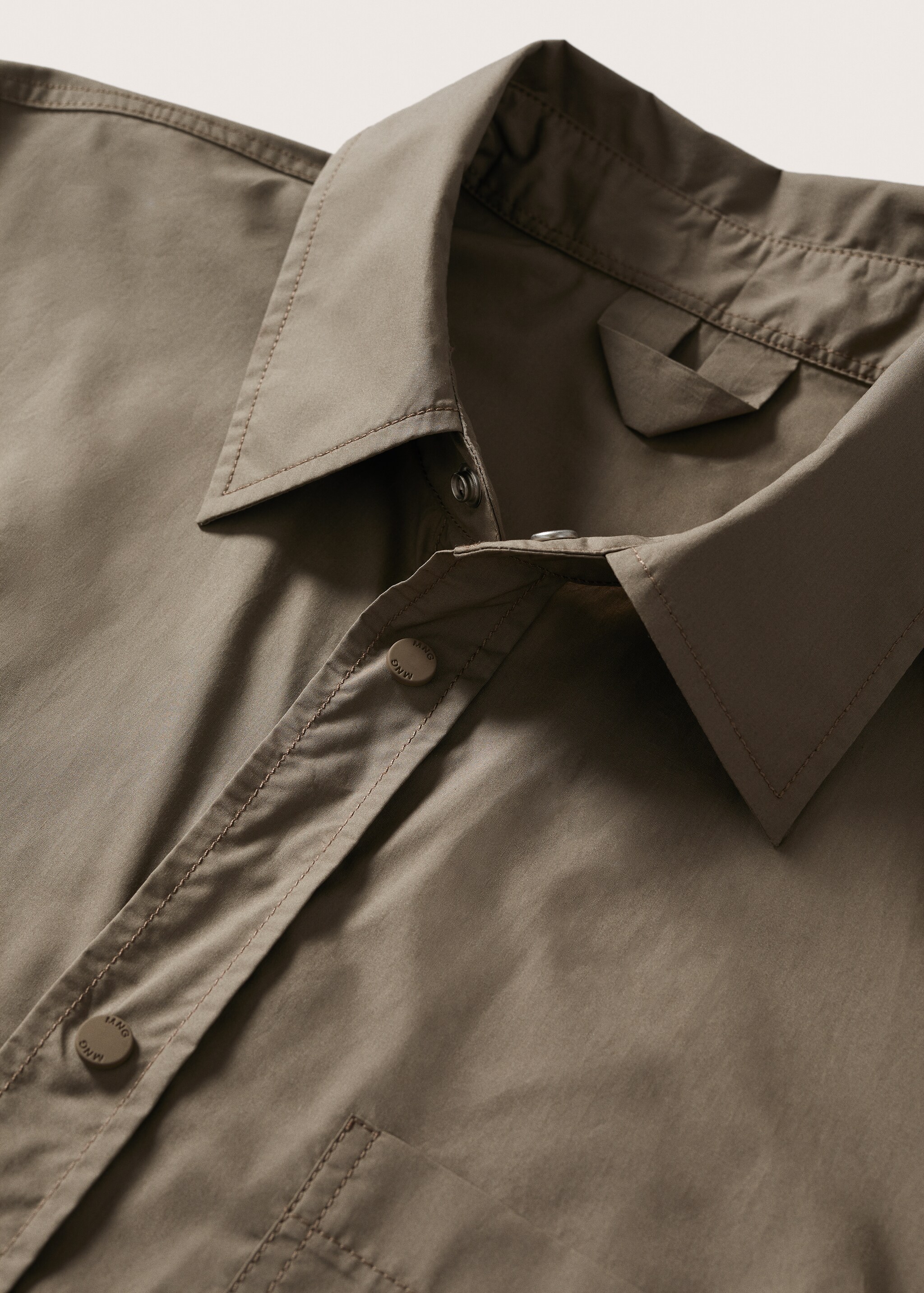 Chest-pocket cotton overshirt - Details of the article 8
