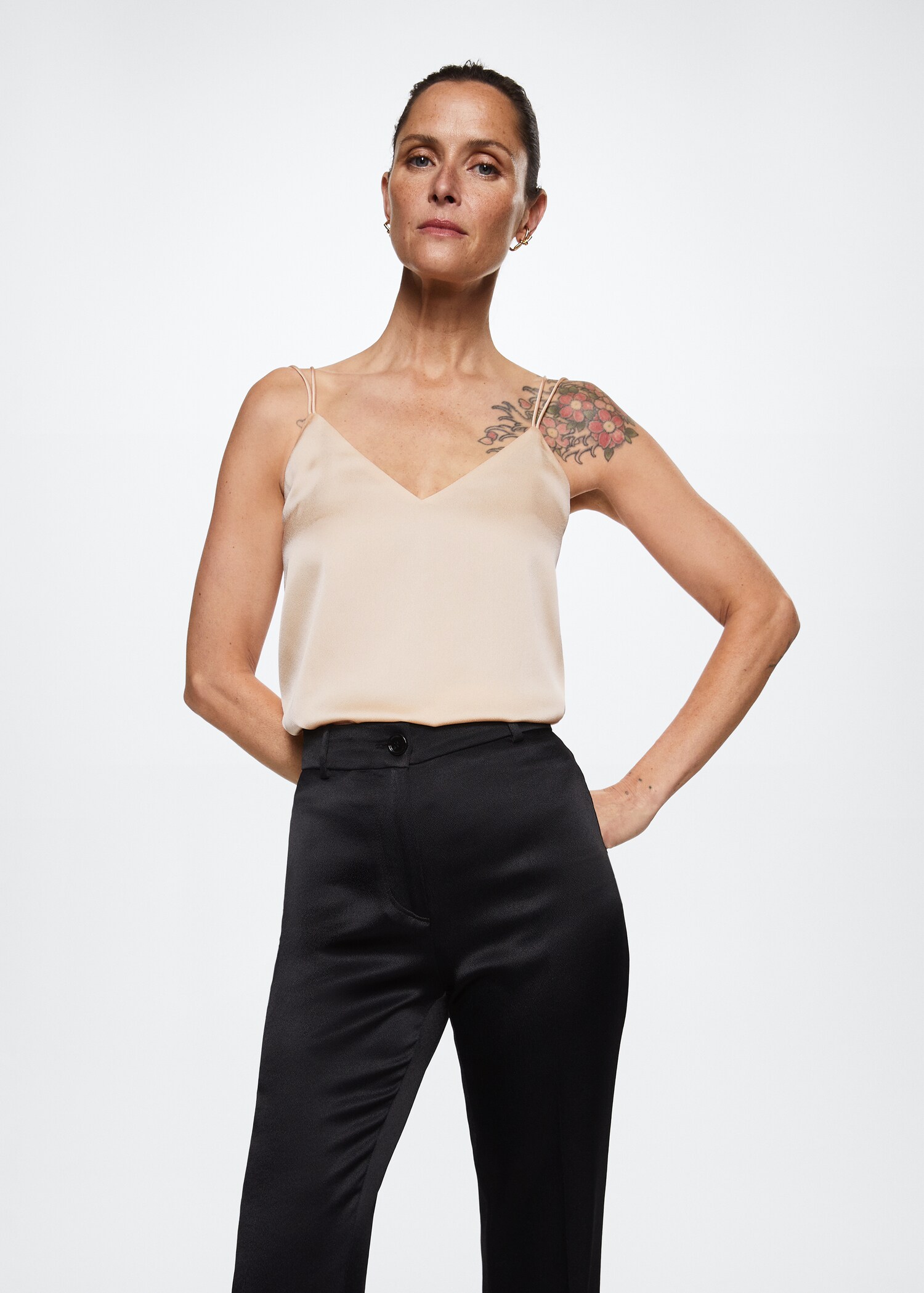 Top lencero satinado - Plano medio