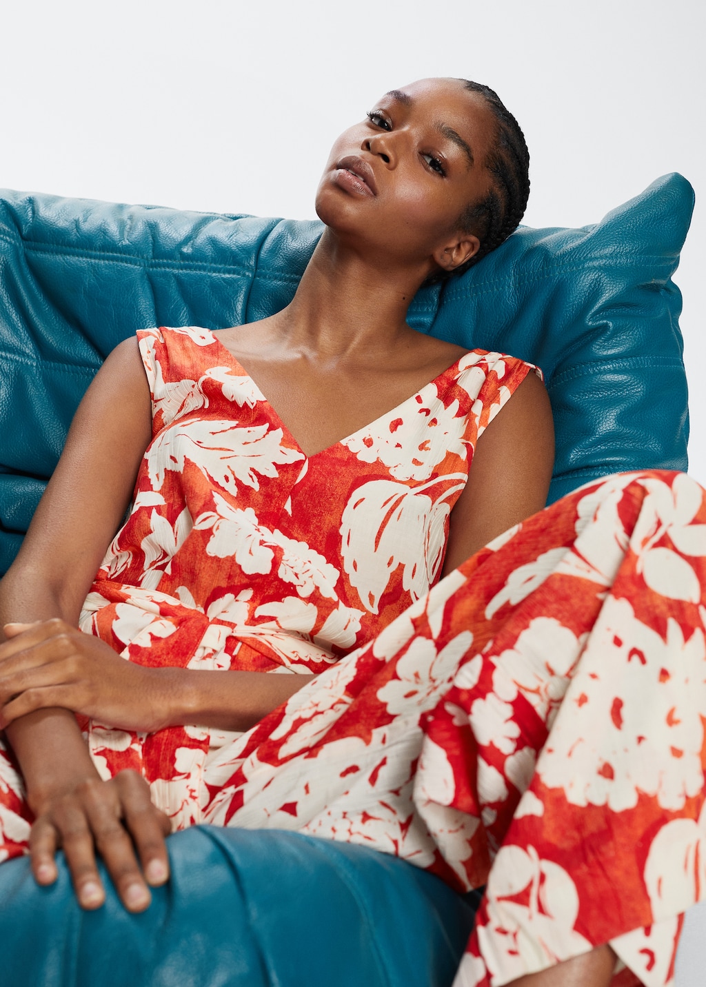 Flowy belt jumpsuit Woman MANGO OUTLET Finland