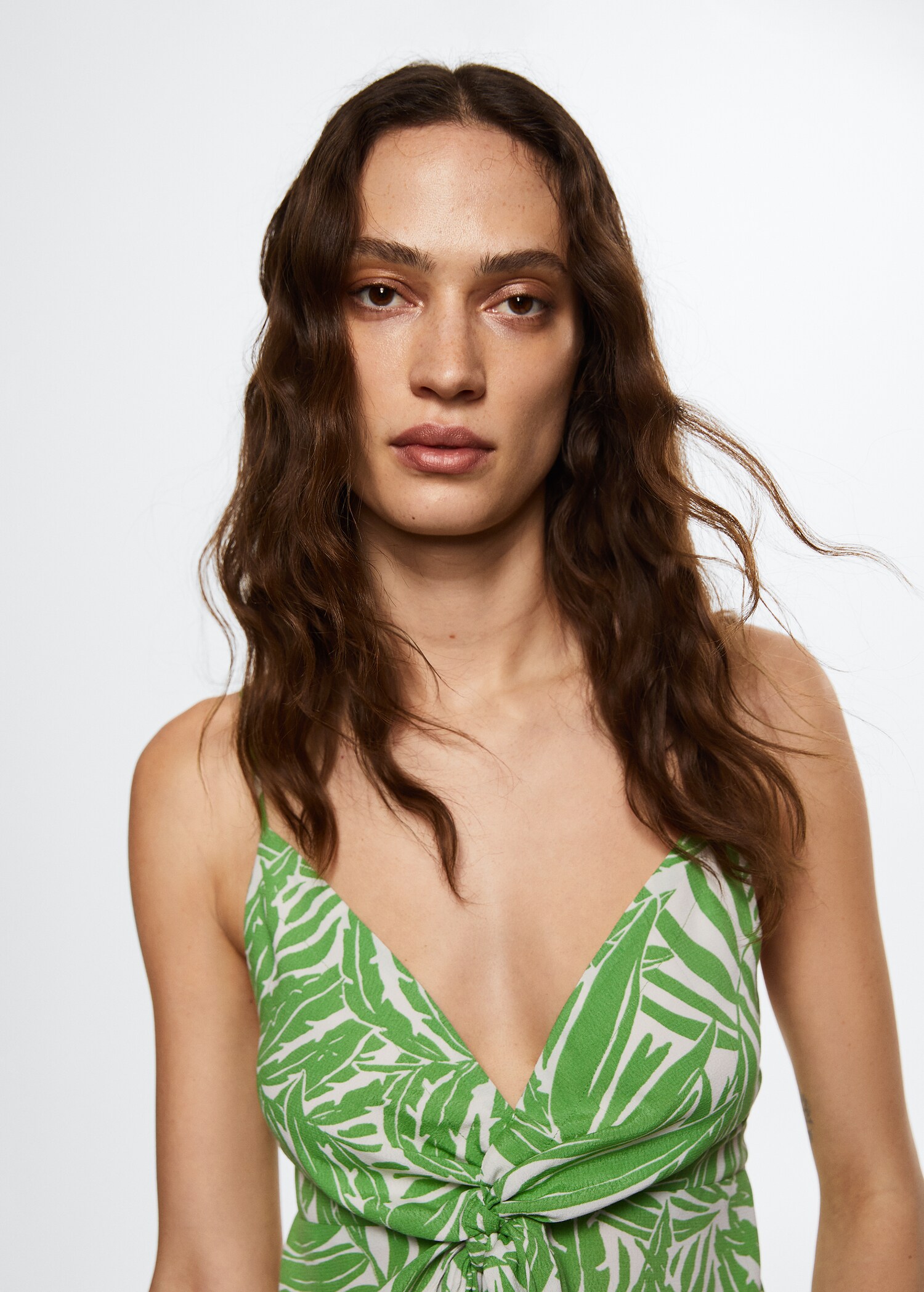 Knot detail printed blouse - Details of the article 1