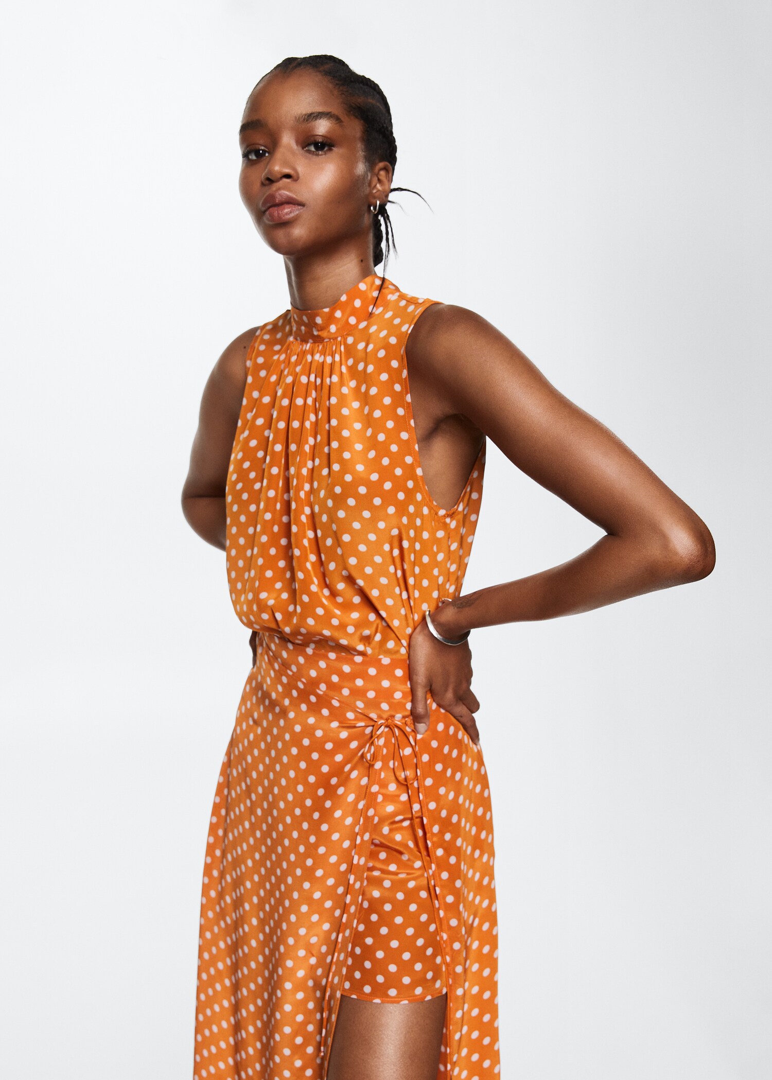 Polka dots midi skirt - Details of the article 2