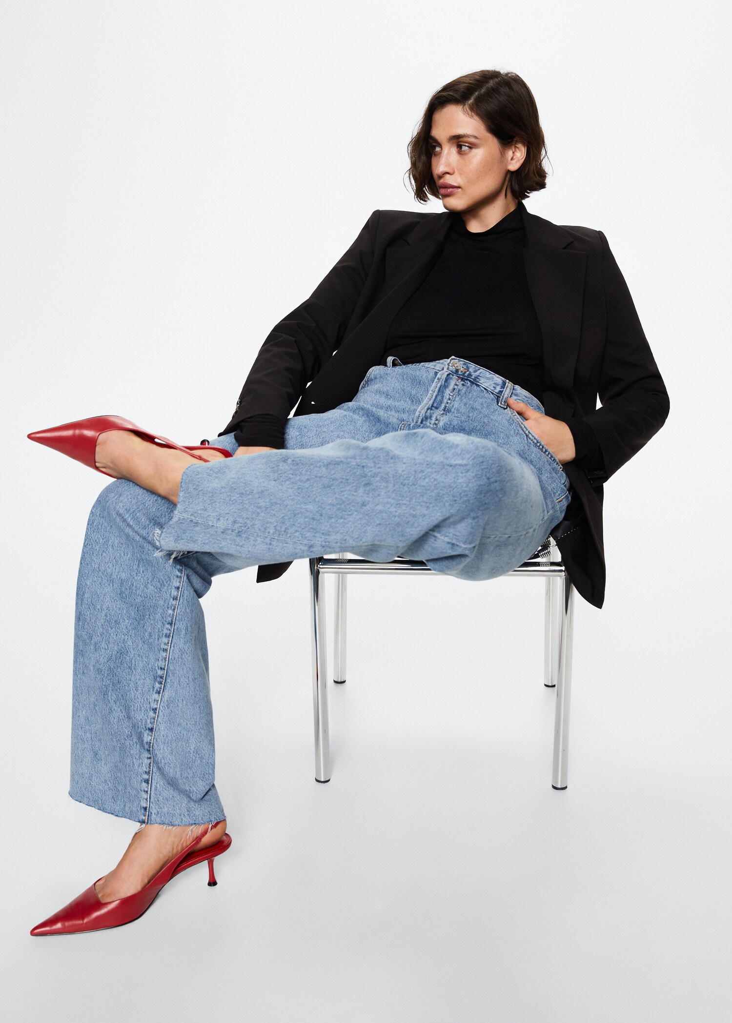Jeans wideleg tiro alto - Detalle del artículo 4