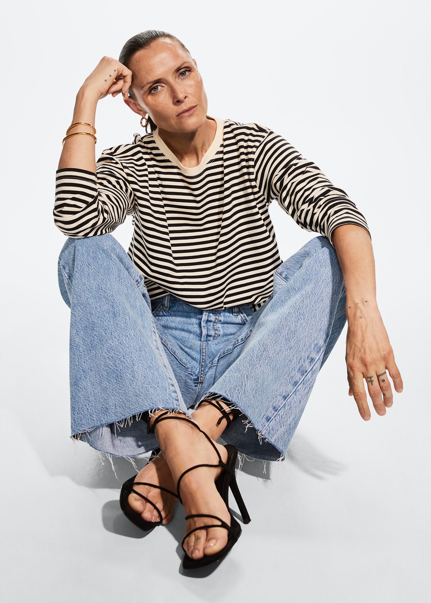 Jeans wideleg tiro alto - Detalle del artículo 6