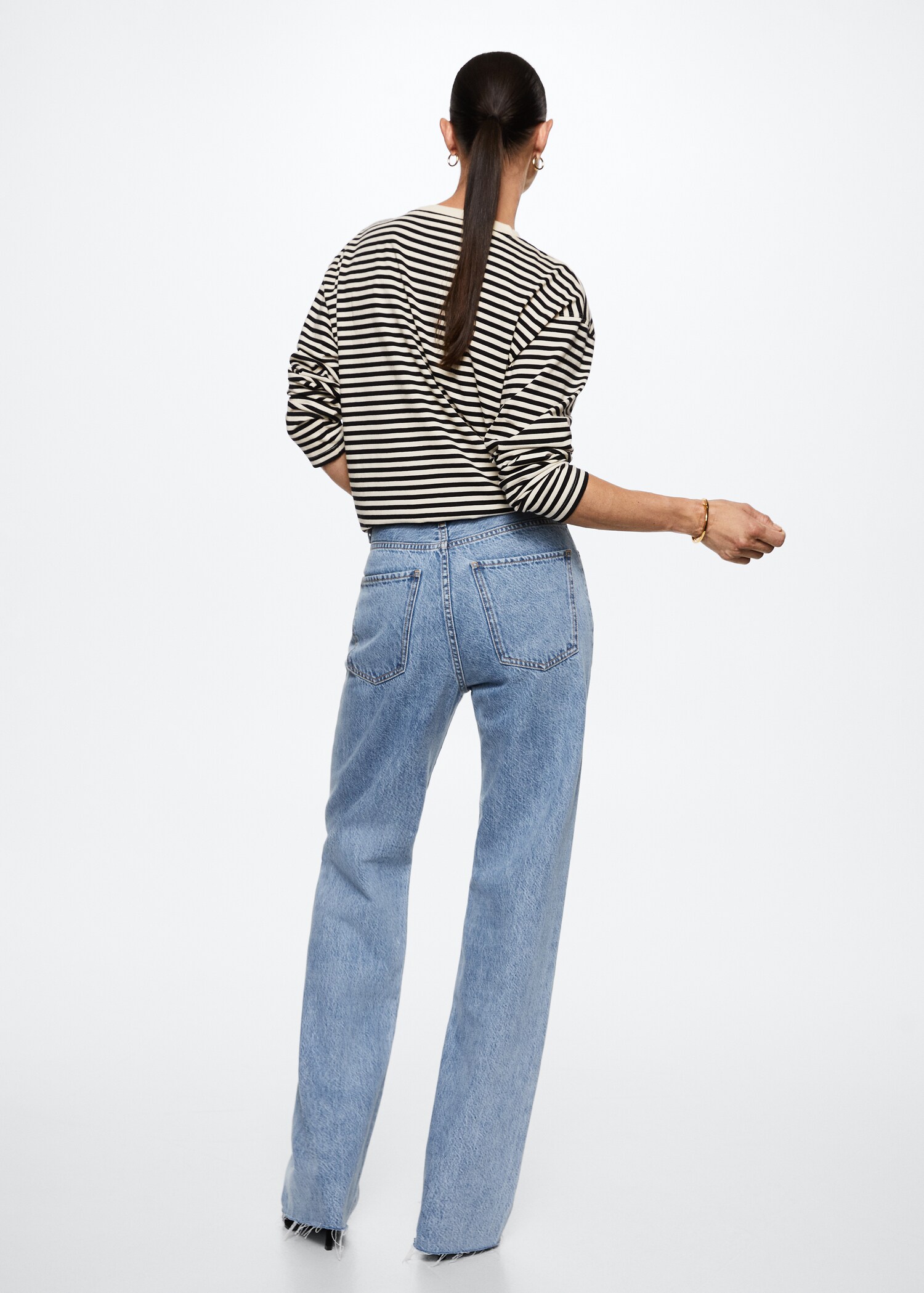 Jeans wideleg tiro alto - Reverso del artículo