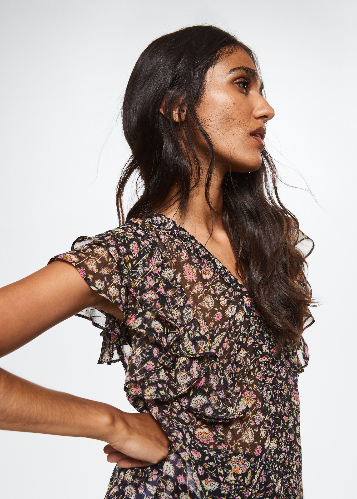 Lurex printed blouse - Details of the article 2