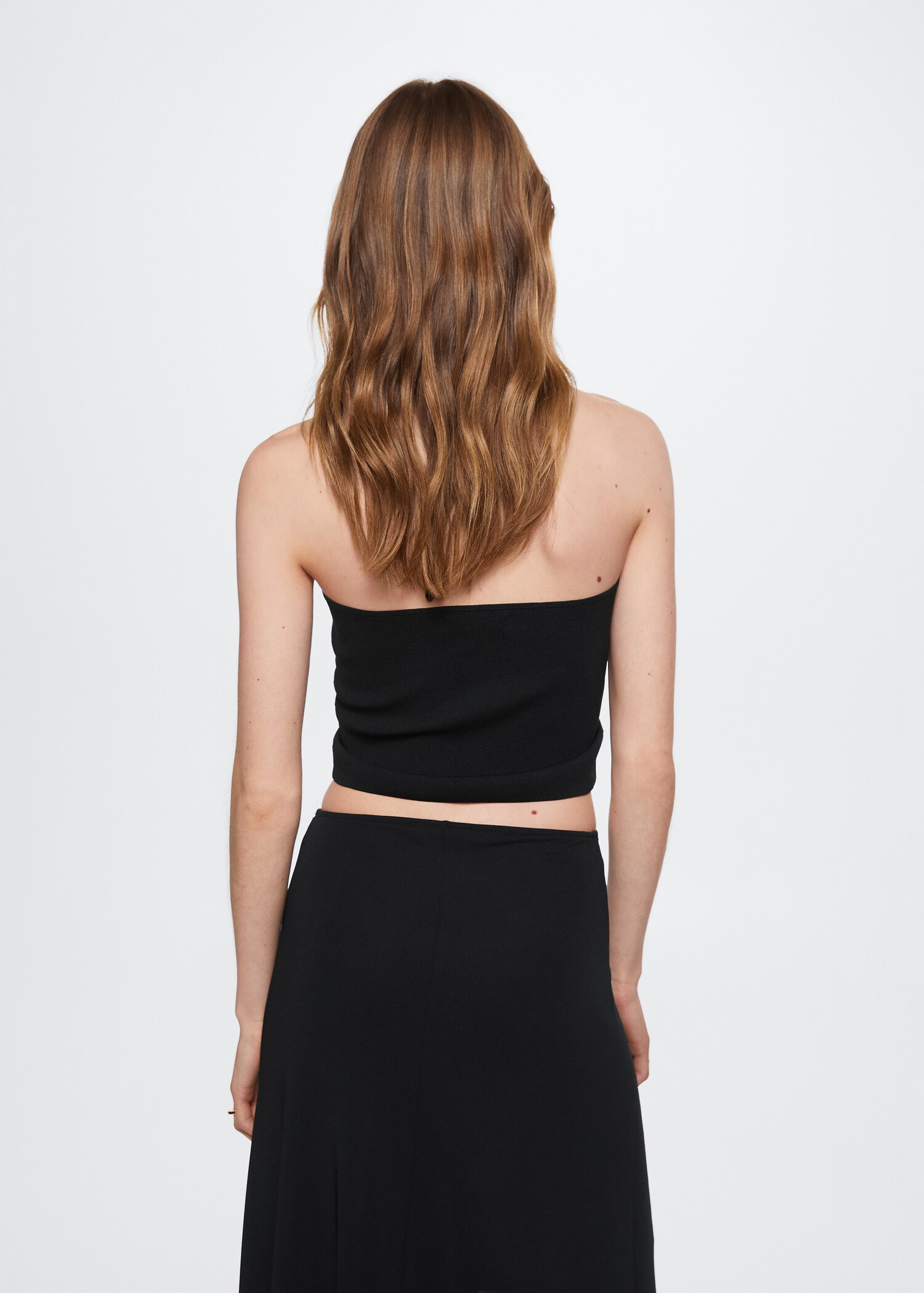 Knitted cropped top - Reverse of the article