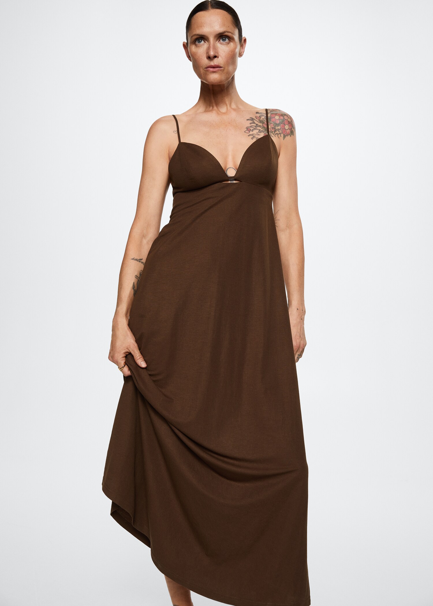 Flowy slit dress - Medium plane