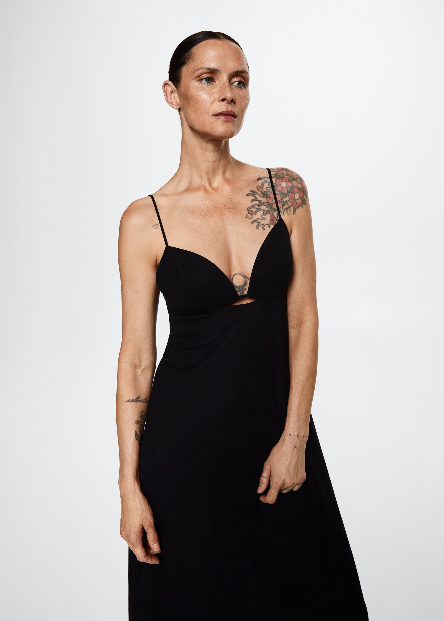 Flowy slit dress - Medium plane