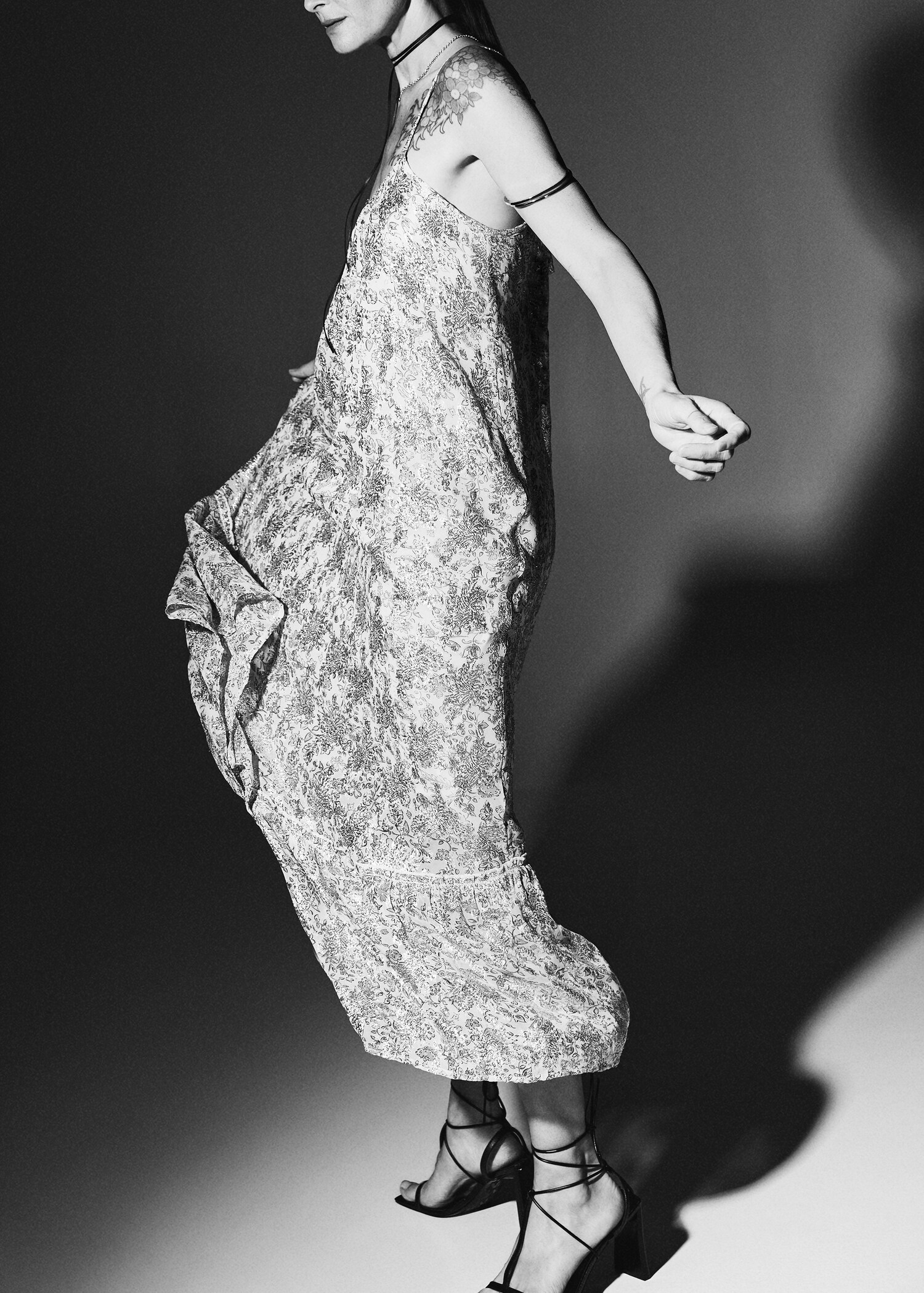 Lurex floral dress - Details of the article 2