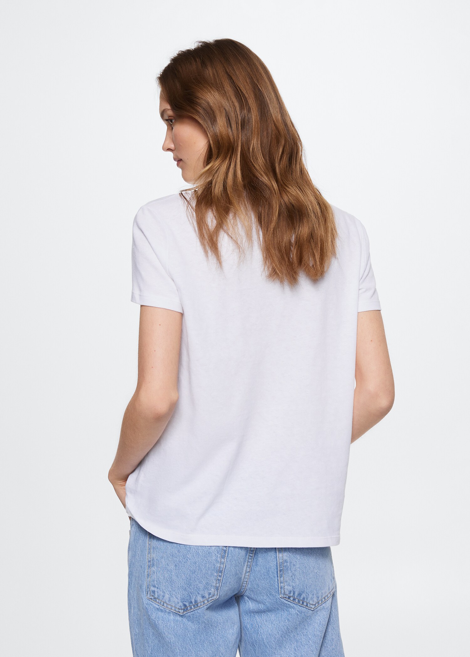 Cotton linen-blend T-shirt - Reverse of the article