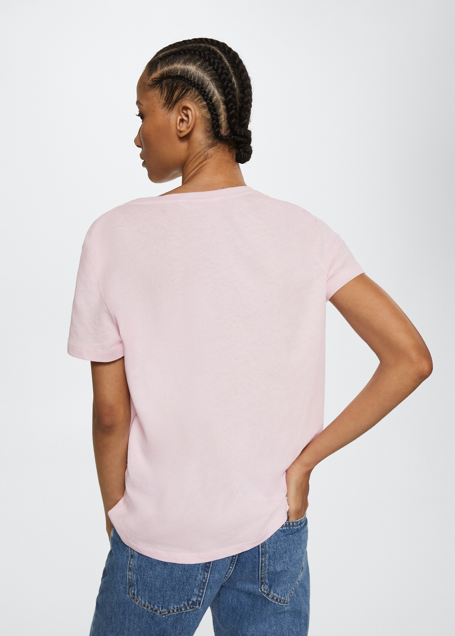 Cotton linen-blend T-shirt - Reverse of the article