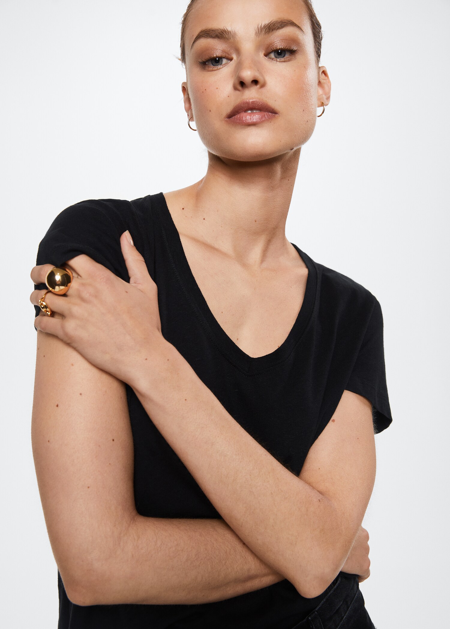 T-Shirt aus Leinen-Baumwoll-Mix - Detail des Artikels 2