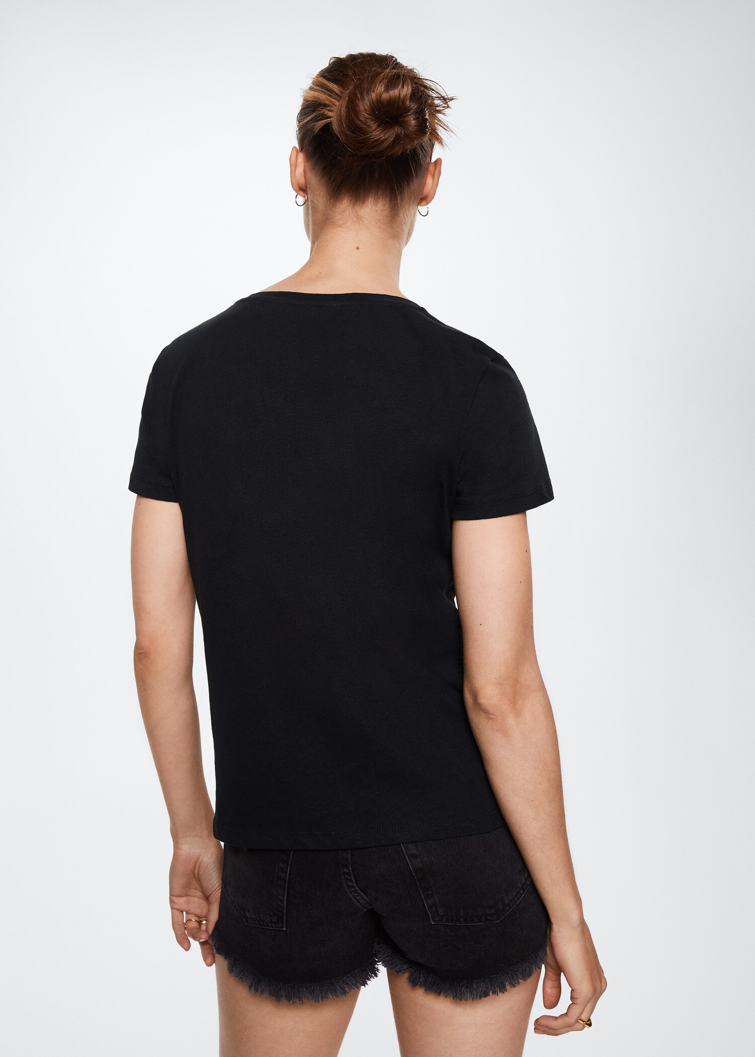 T-Shirt aus Leinen-Baumwoll-Mix - Rückseite des Artikels