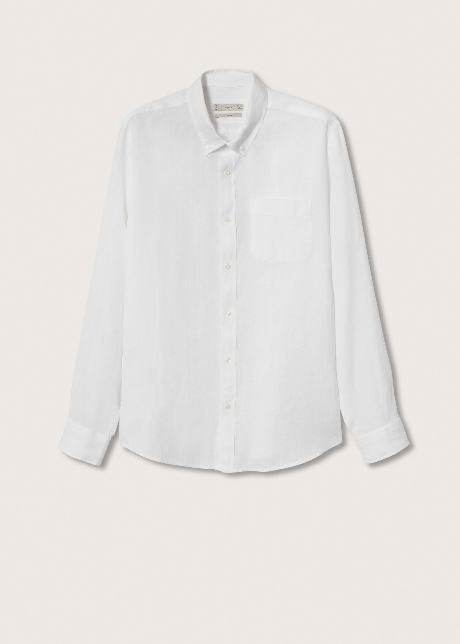 100% linen slim-fit shirt - Article without model